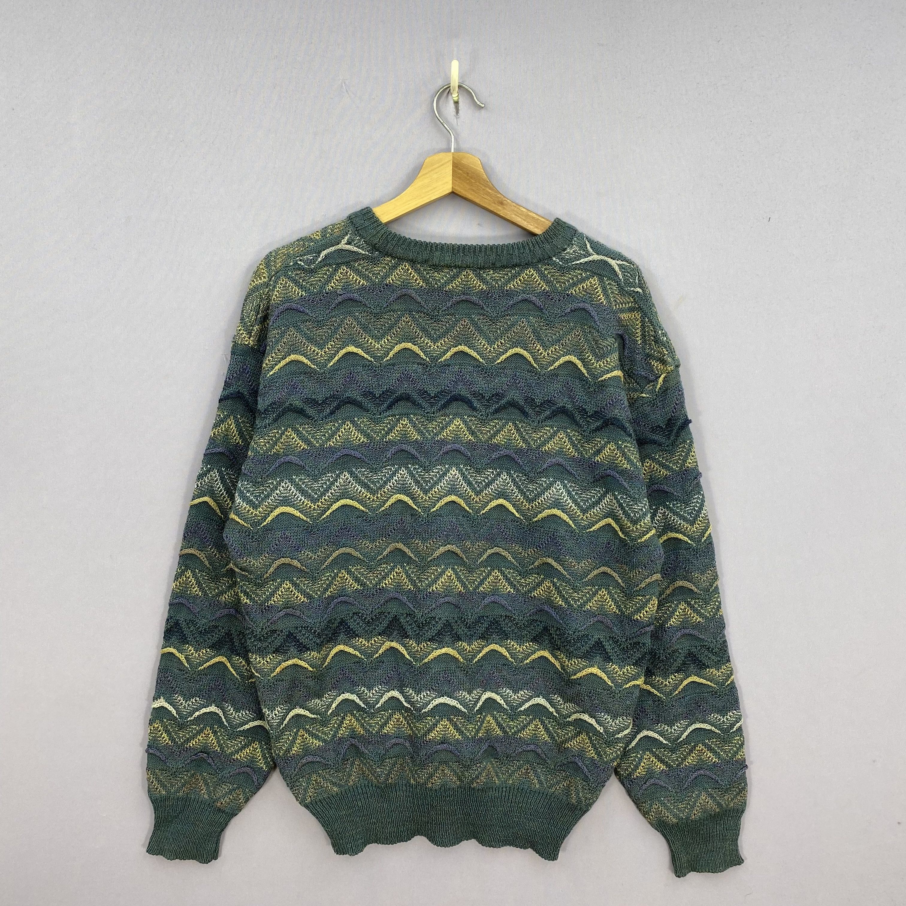 Vintage Vintage 90s Alen Vestino Textured Knit Sweatshirt Jumper Size US M / EU 48-50 / 2 - 3 Thumbnail