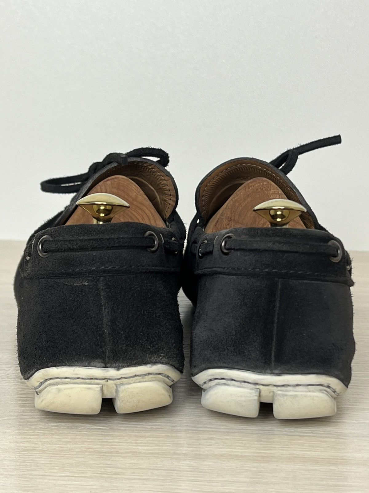 Prada Prada Black Suede Driving Loafers with Laces – Size 9,5 Size US 9.5 / EU 42-43 - 8 Thumbnail