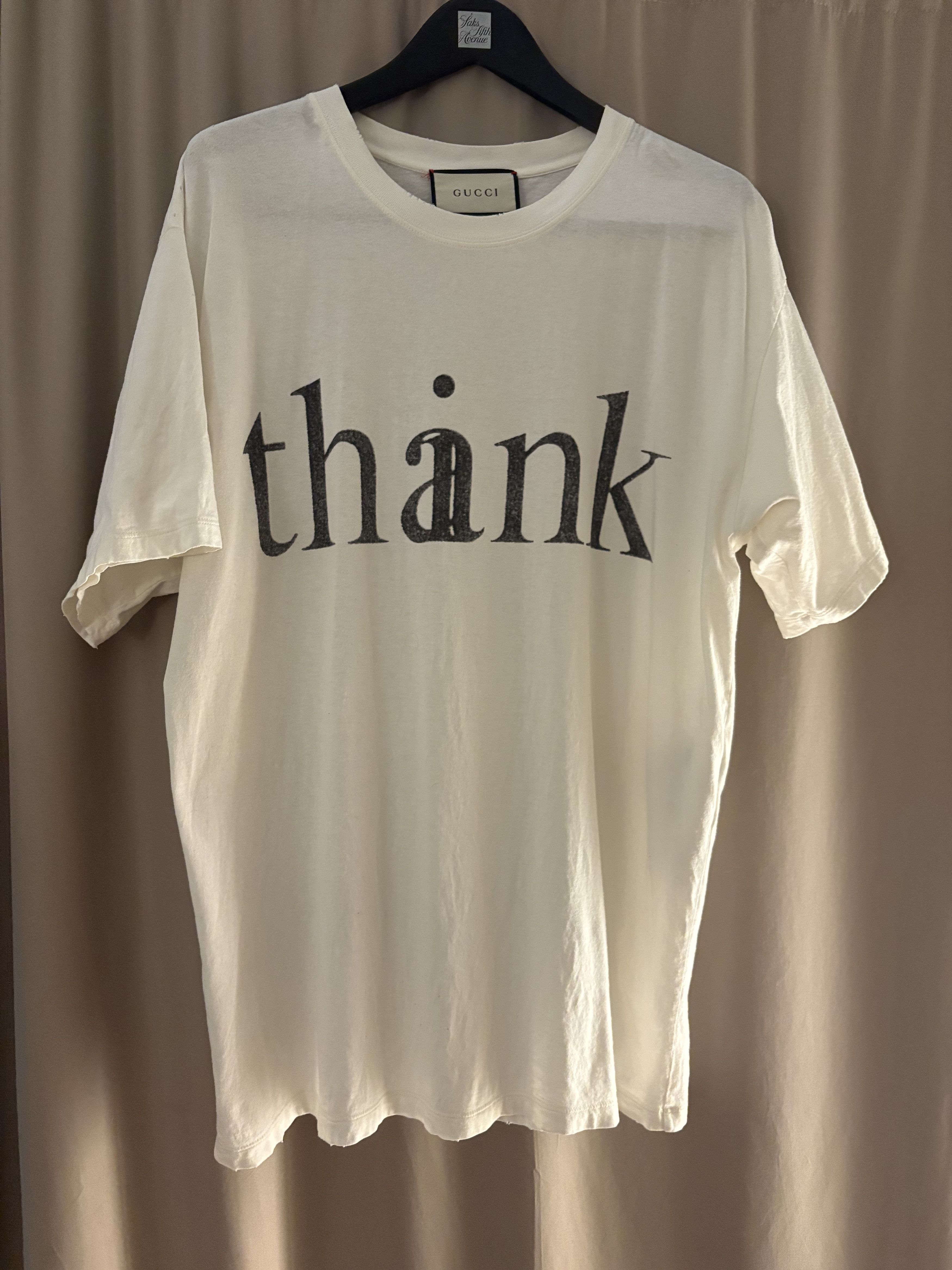 Gucci Oversized think/thank Tee Size US M / EU 48-50 / 2 - 1 Thumbnail