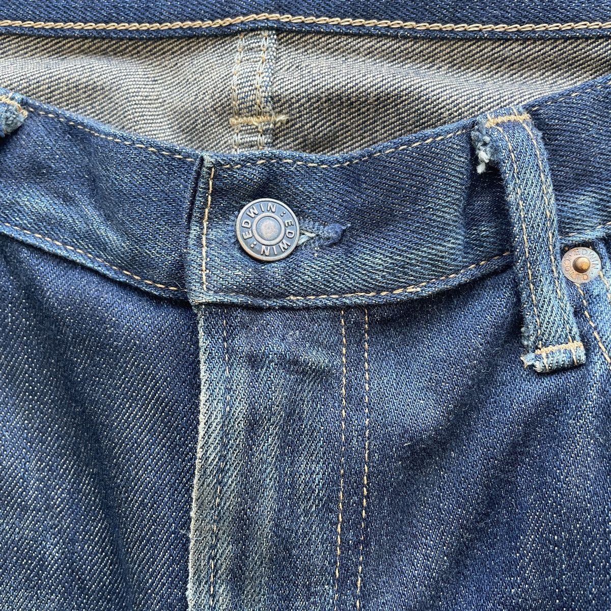 Edwin Vintage Edwin 502 Made In Japan Rusty Jeans Distressed Pants Size US 34 / EU 50 - 6 Thumbnail