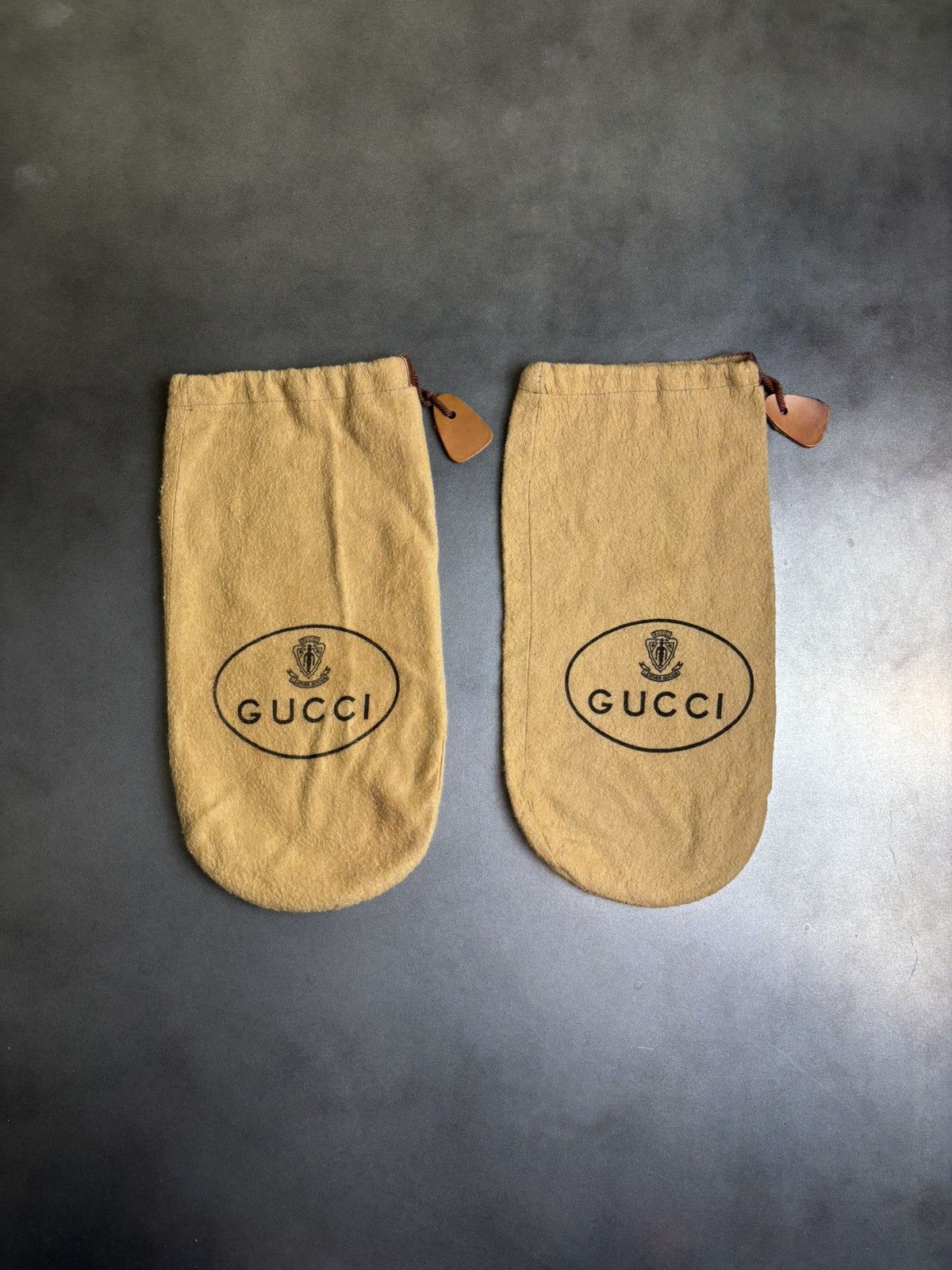 Gucci × Vintage 1970s Gucci Dust Bags 70s Vintage Gucci Bag Set Shoe Covers Size ONE SIZE - 8 Thumbnail