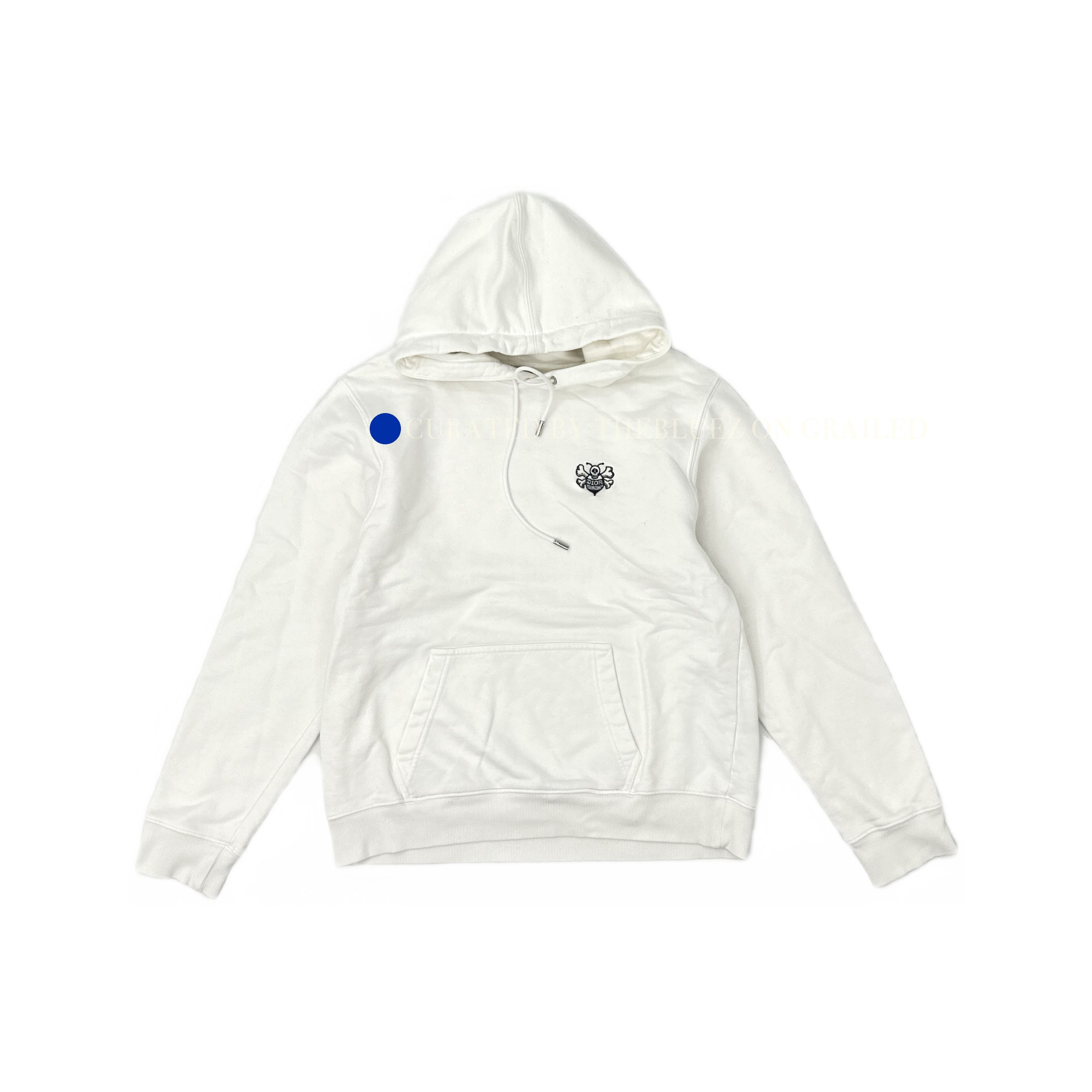 Dior Bee Embroidery Hoodie in White Size US L / EU 52-54 / 3 - 1 Thumbnail