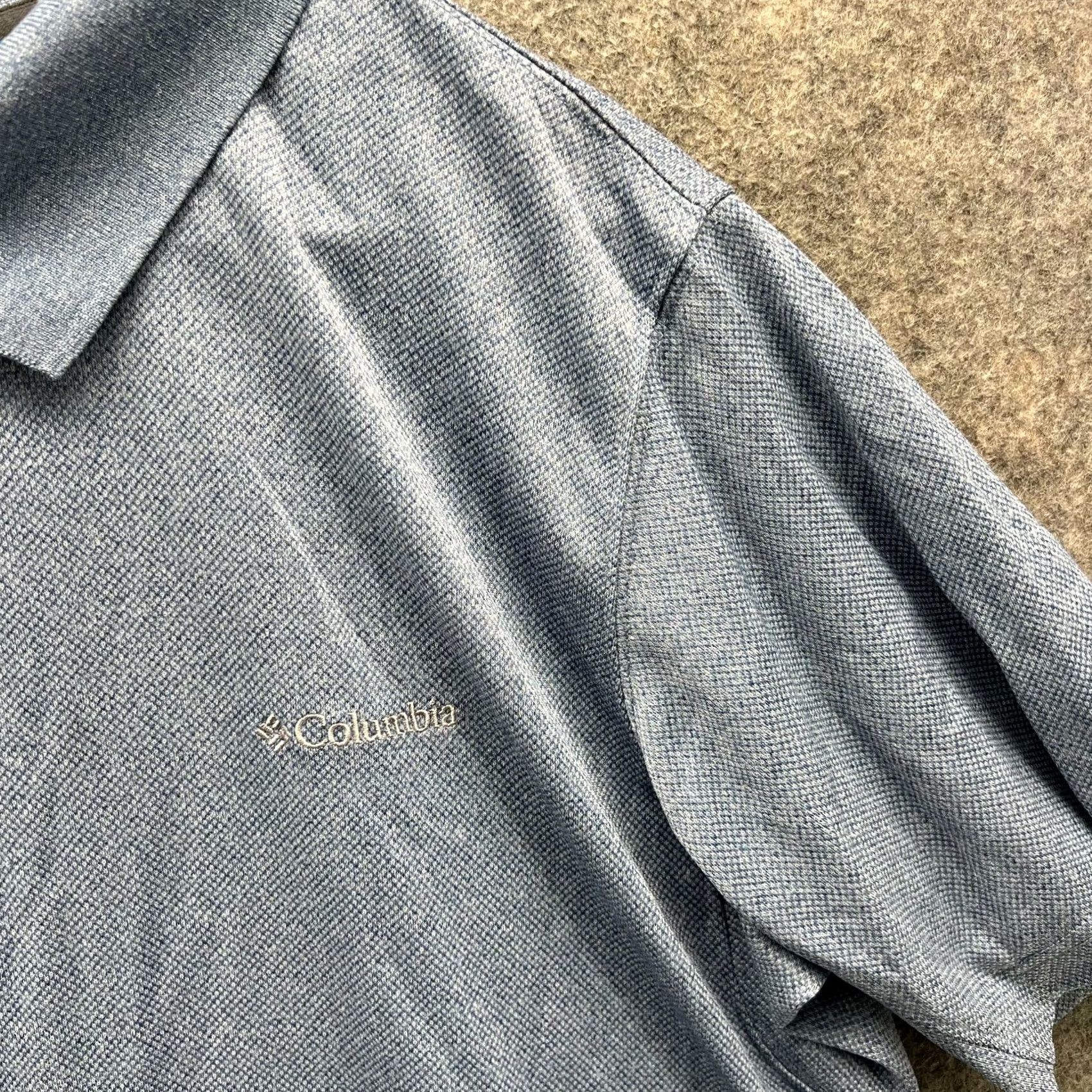 Vintage Columbia Polo Shirt Mens XL Blue Omni-Shield Stretch Heather Advantage Golf Shirt Size US XL / EU 56 / 4 - 7 Thumbnail