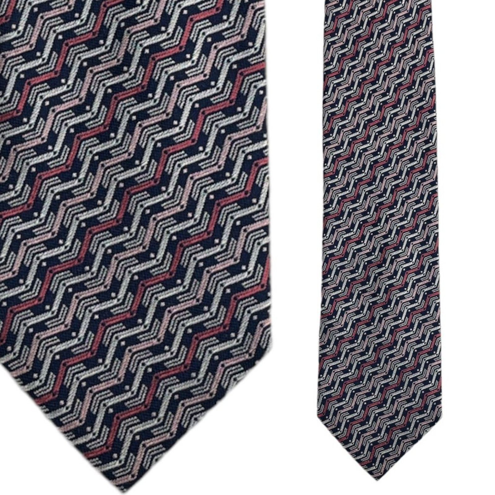 Missoni Missoni Men's 100% Silk Tie Diagonal Chevron Stripe Necktie Size ONE SIZE - 1 Thumbnail
