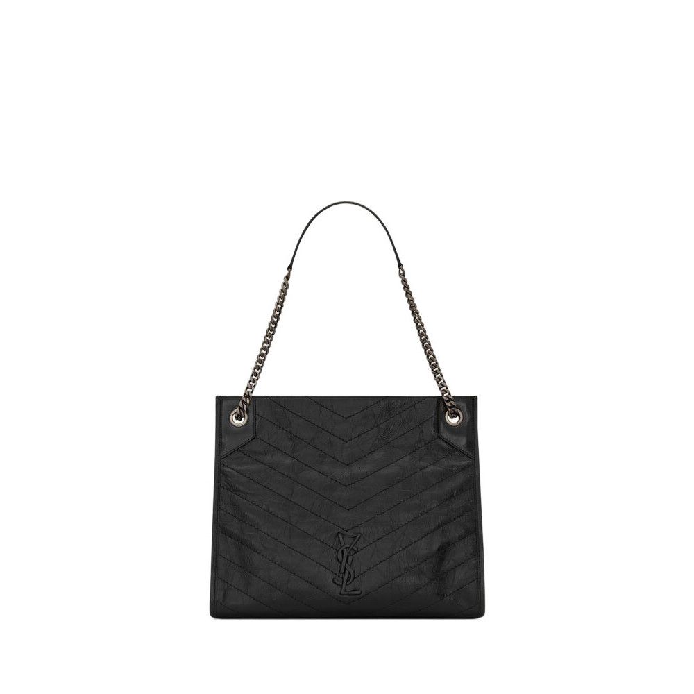 Saint Laurent Paris SAINT LAURENT Niki Shopping $2450 Black Leather Tote Bag New Size ONE SIZE - 1 Thumbnail
