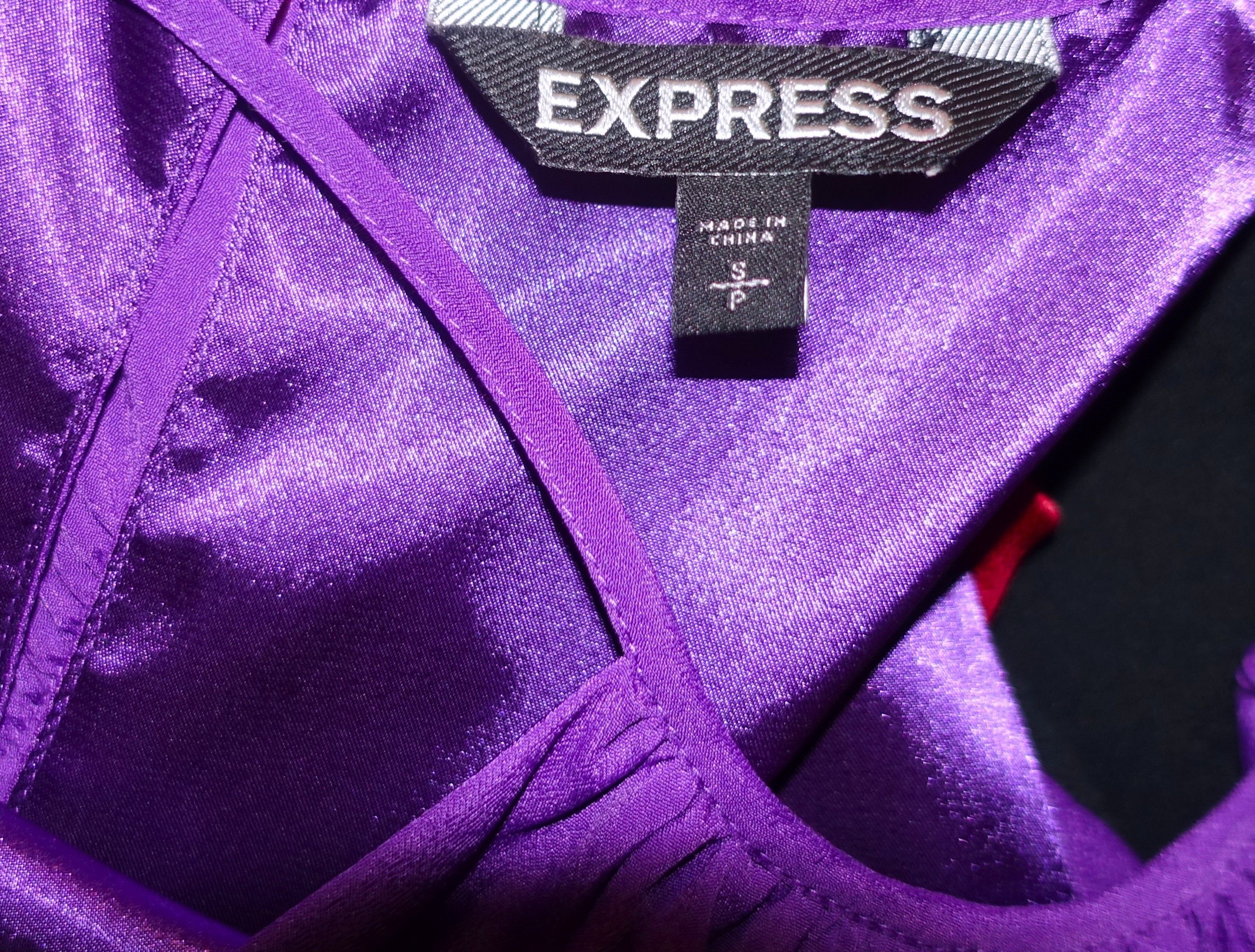 Express Express Black Purple Petite Dress S Size S / US 4 / IT 40 - 7 Thumbnail