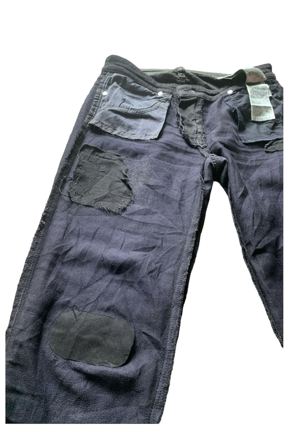 Diesel Black Gold DISTRESSED WAX DENIM COWHIDE LEATHER SLIM FIT Size US 30 / EU 46 - 13 Thumbnail