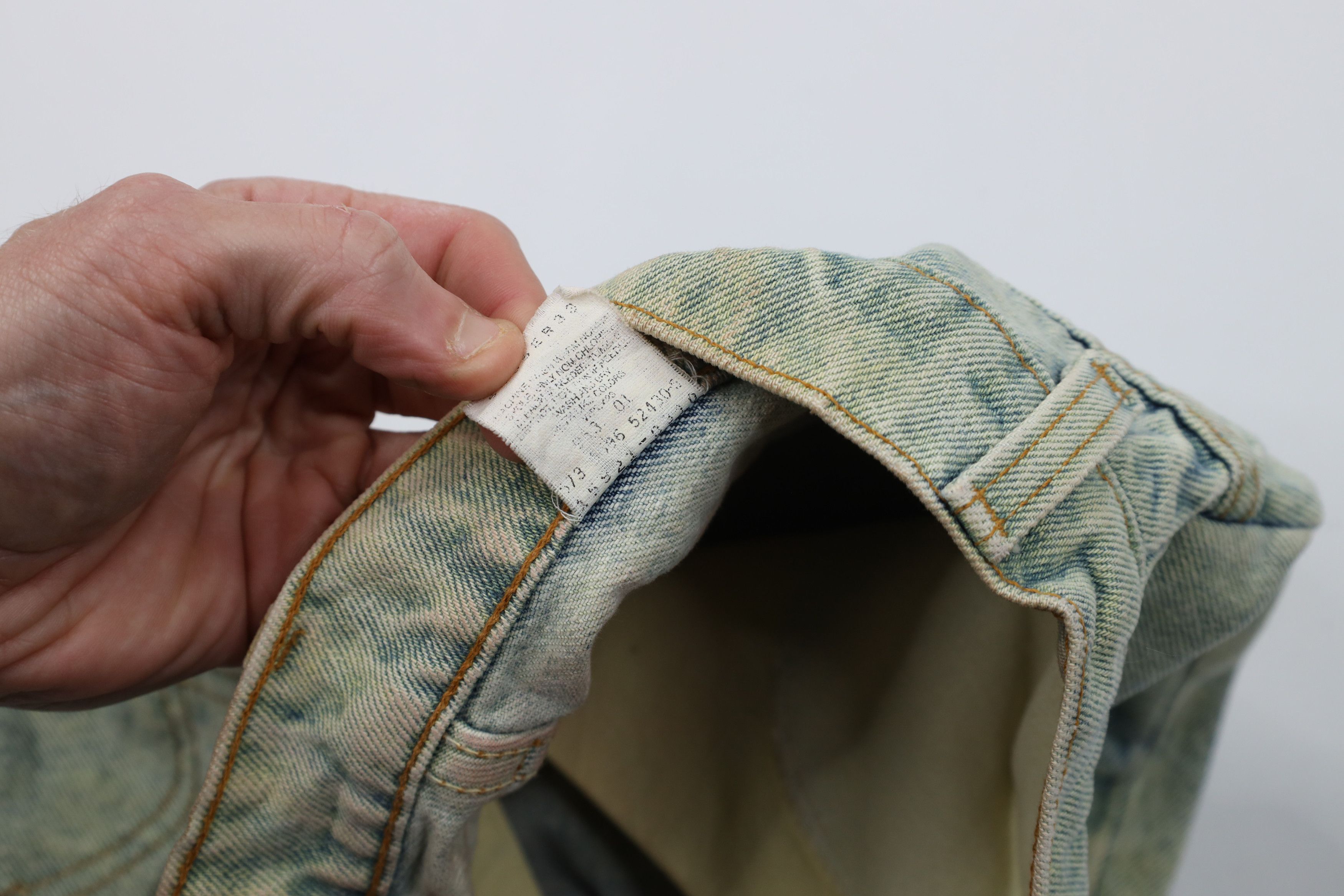 Levi's Vintage 90s Levis 921 Orange Tab Off Denim Shorts Jorts USA Size 34" / US 12 / IT 48 - 9 Thumbnail