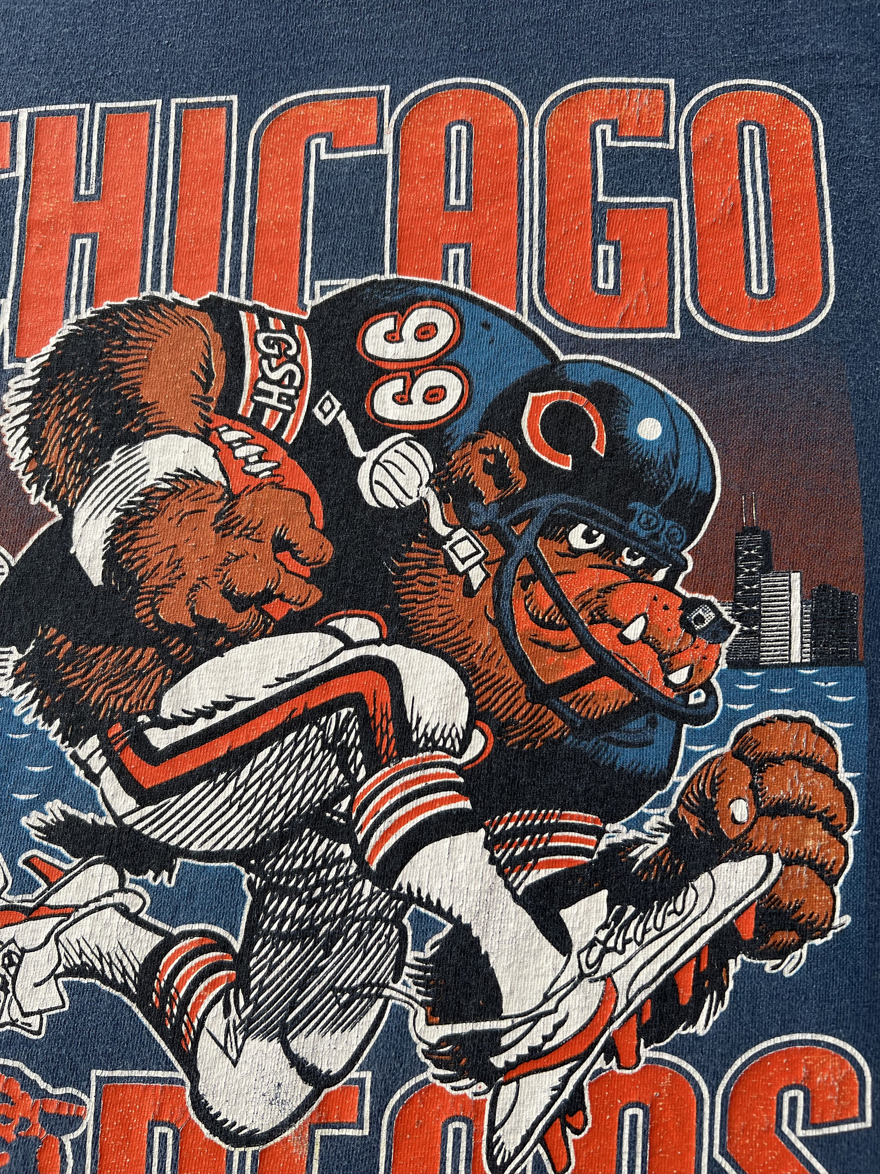 NFL Vintage 90s Chicago Bears NFL Nutmeg T-shirt Size US L / EU 52-54 / 3 - 4 Thumbnail