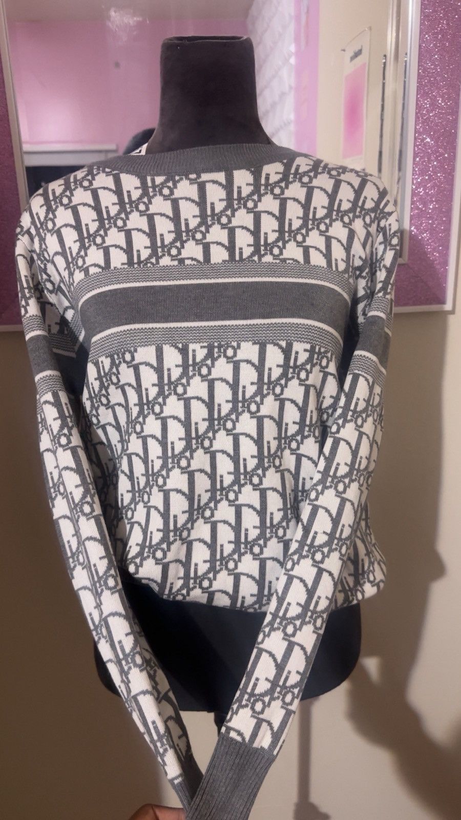 Dior Dior Gray and Dark Gray Sweater Size M / US 6-8 / IT 42-44 - 2 Thumbnail