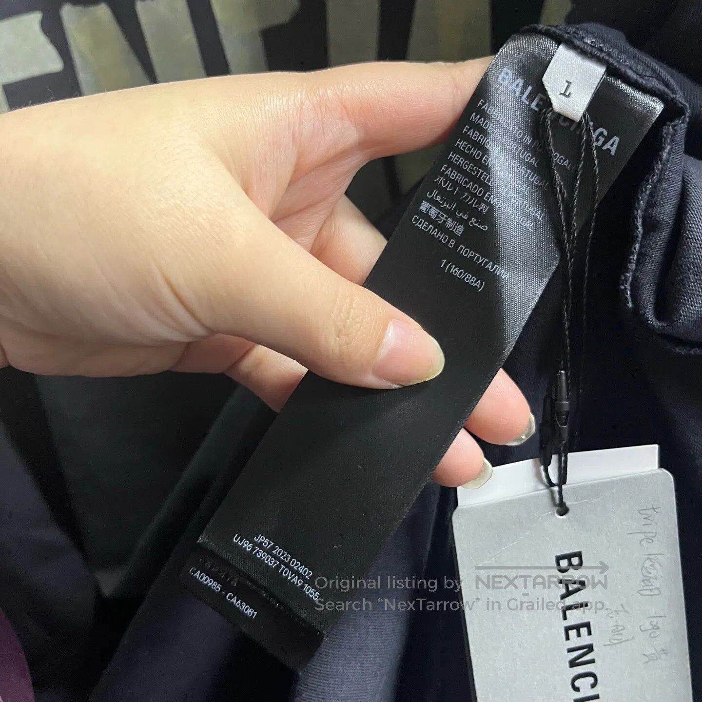 Balenciaga Balenciaga Black tape with letter logo printed on it; roun Size US S / EU 44-46 / 1 - 3 Thumbnail