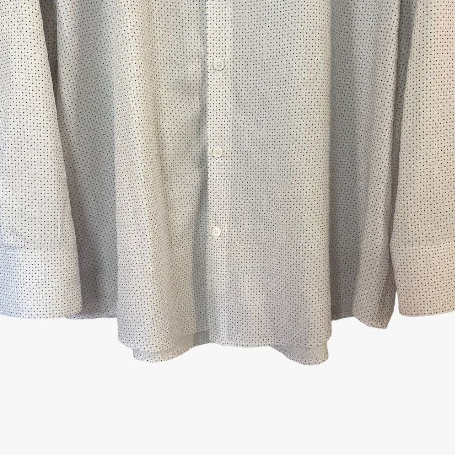 Mizzen+Main Mizzen + Main Leeward Button Up Dress Shirt Blue Rose Dot Print Mens XL Size 46R - 6 Thumbnail