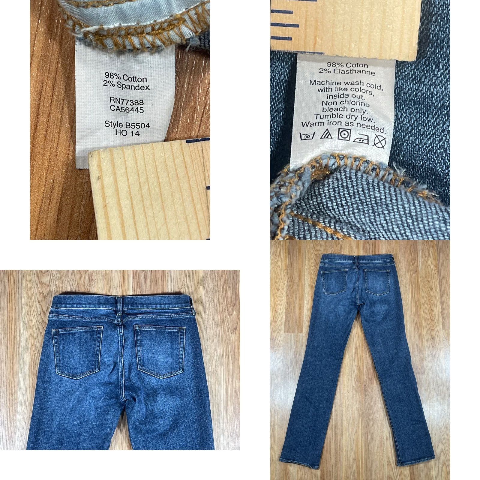 Denime J Crew Jeans Womens Size 27R Skinny Stretch Blue Denim Mid Rise Size 27" / US 4 / IT 40 - 8 Thumbnail