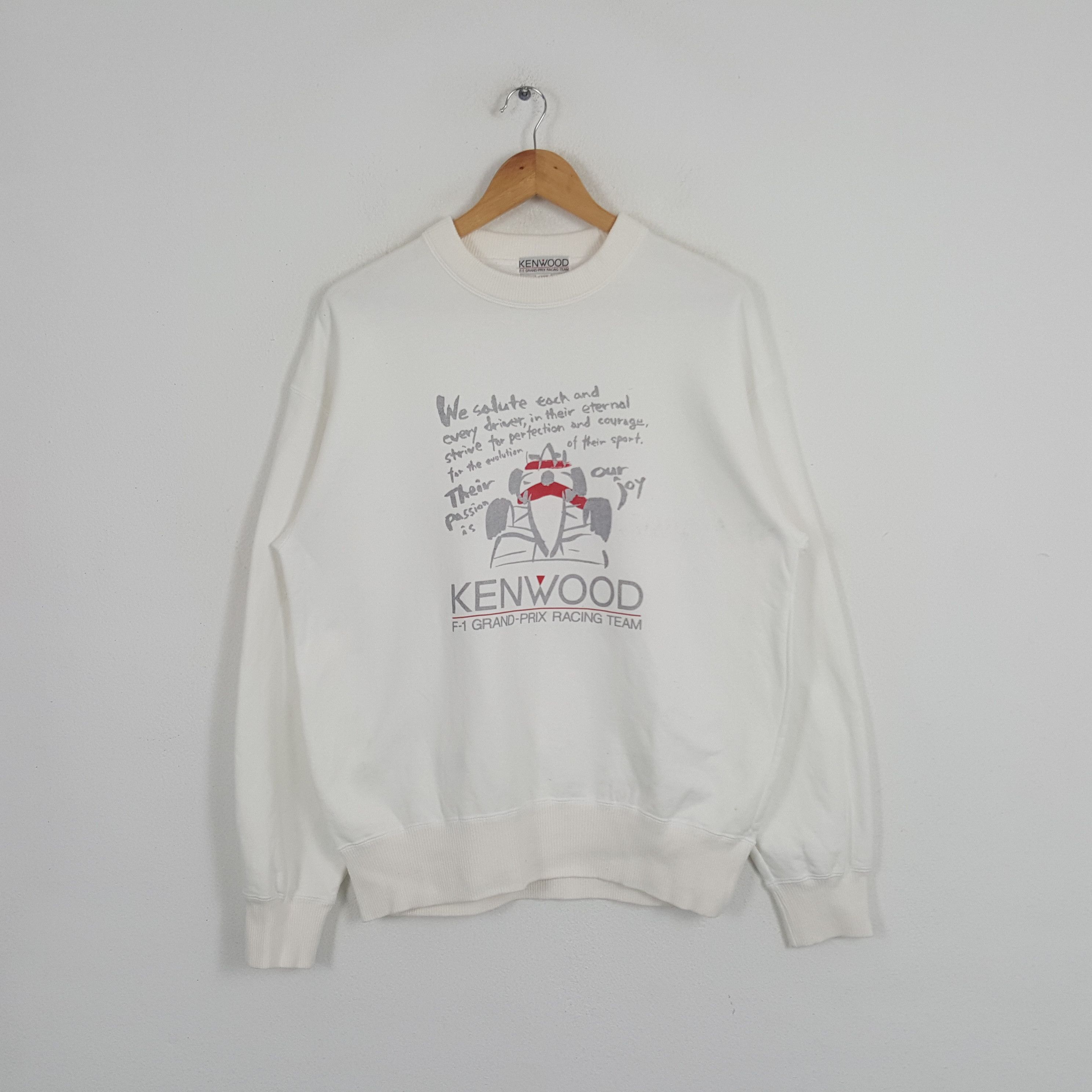 Vintage Vintage Kenwood Formula One Grand Prix Racing Sweatshirt Size US M / EU 48-50 / 2 - 1 Thumbnail