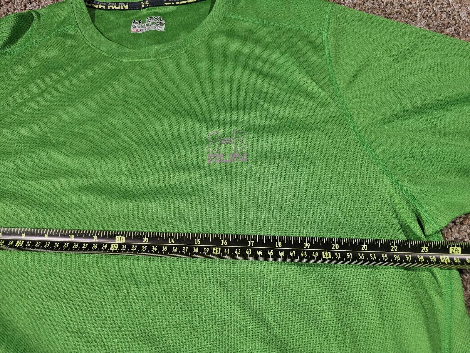 Under Armour Under Armour Run heat gear 2XL Short sleeve Green shirt Size US XXL / EU 58 / 5 - 6 Thumbnail
