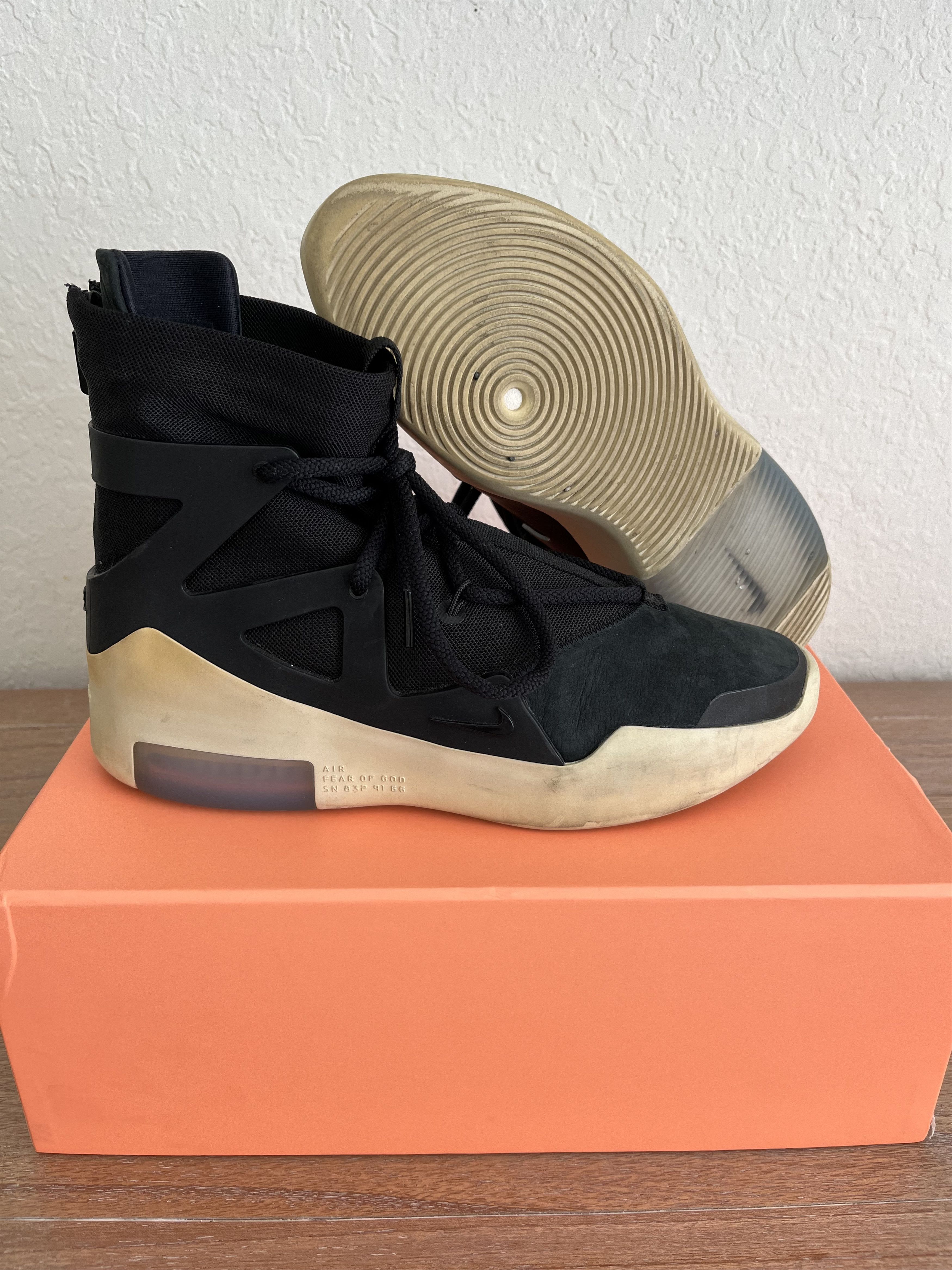 Fear of God × Nike Nike Air Fear of God 1 ‘Black’ Size US 7.5 / EU 40-41 - 3 Thumbnail