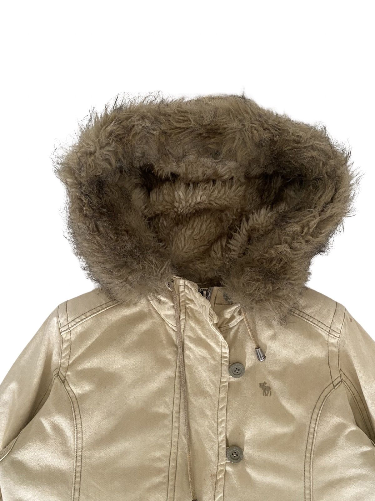 Abercrombie & Fitch Vintage Abercrombie and Fitch Fur Hooded Jacket Size S / US 4 / IT 40 - 2 Thumbnail