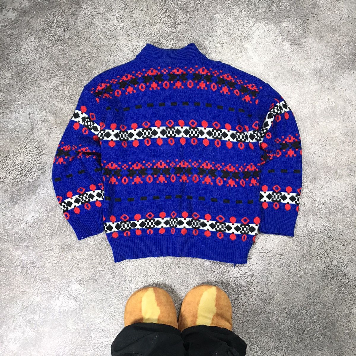 Vintage Vintage Y2K SWEATER Oversized 90s ABSTRACT MOHAIR Size M / US 6-8 / IT 42-44 - 1 Thumbnail