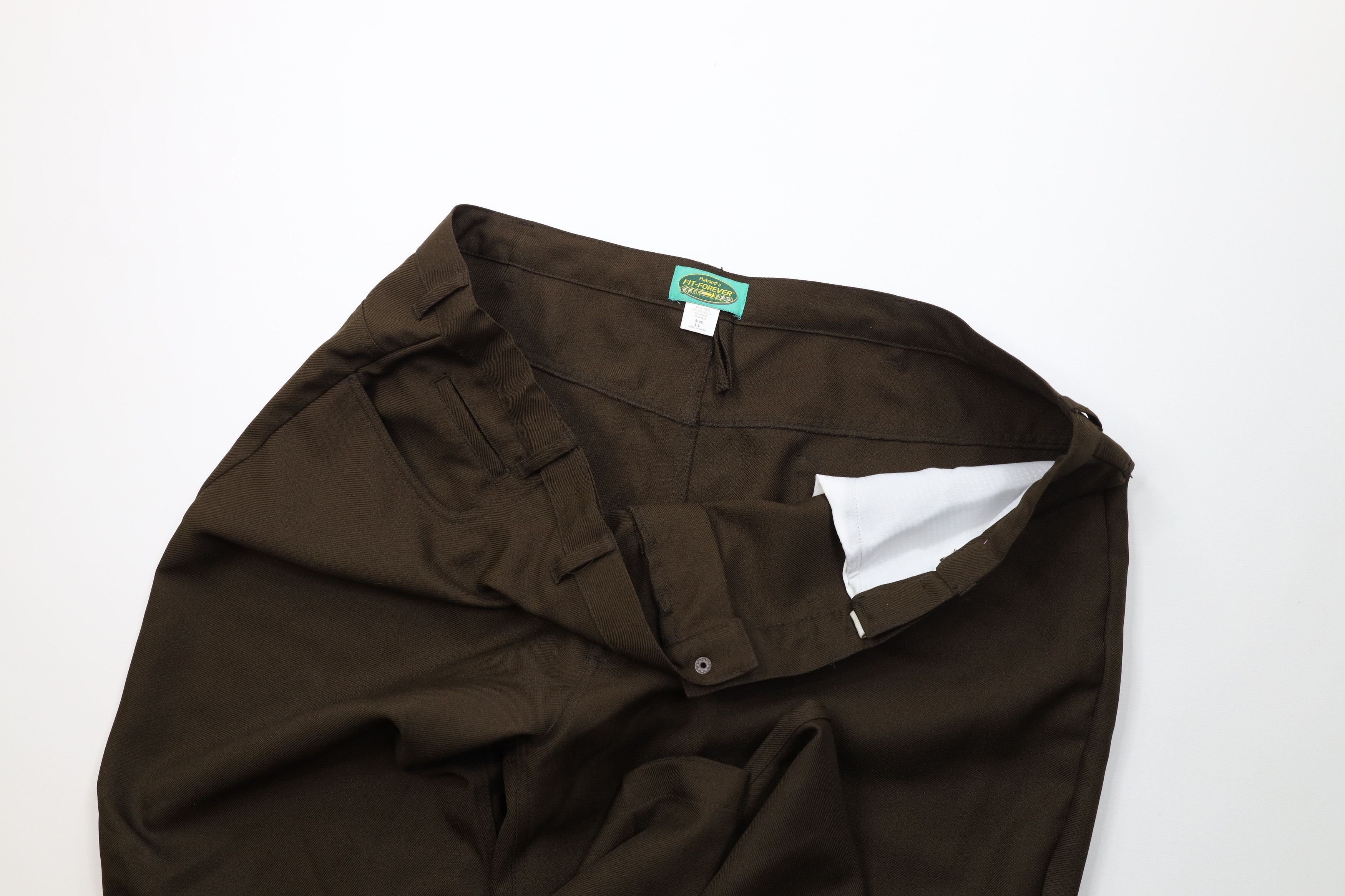 Vintage Vintage 90s Streetwear Wide Leg Chino Pants Brown Polyester Size US 44 / EU 60 - 8 Thumbnail