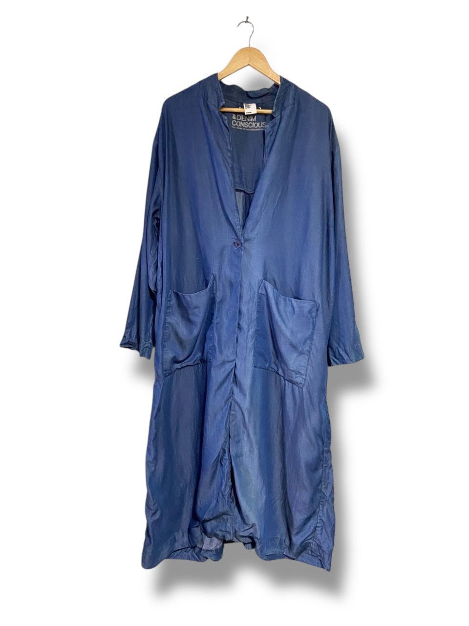 H&M H&M Denim Conscious Long Dress with Pocket (169) Size L / US 10 / IT 46 - 2 Thumbnail