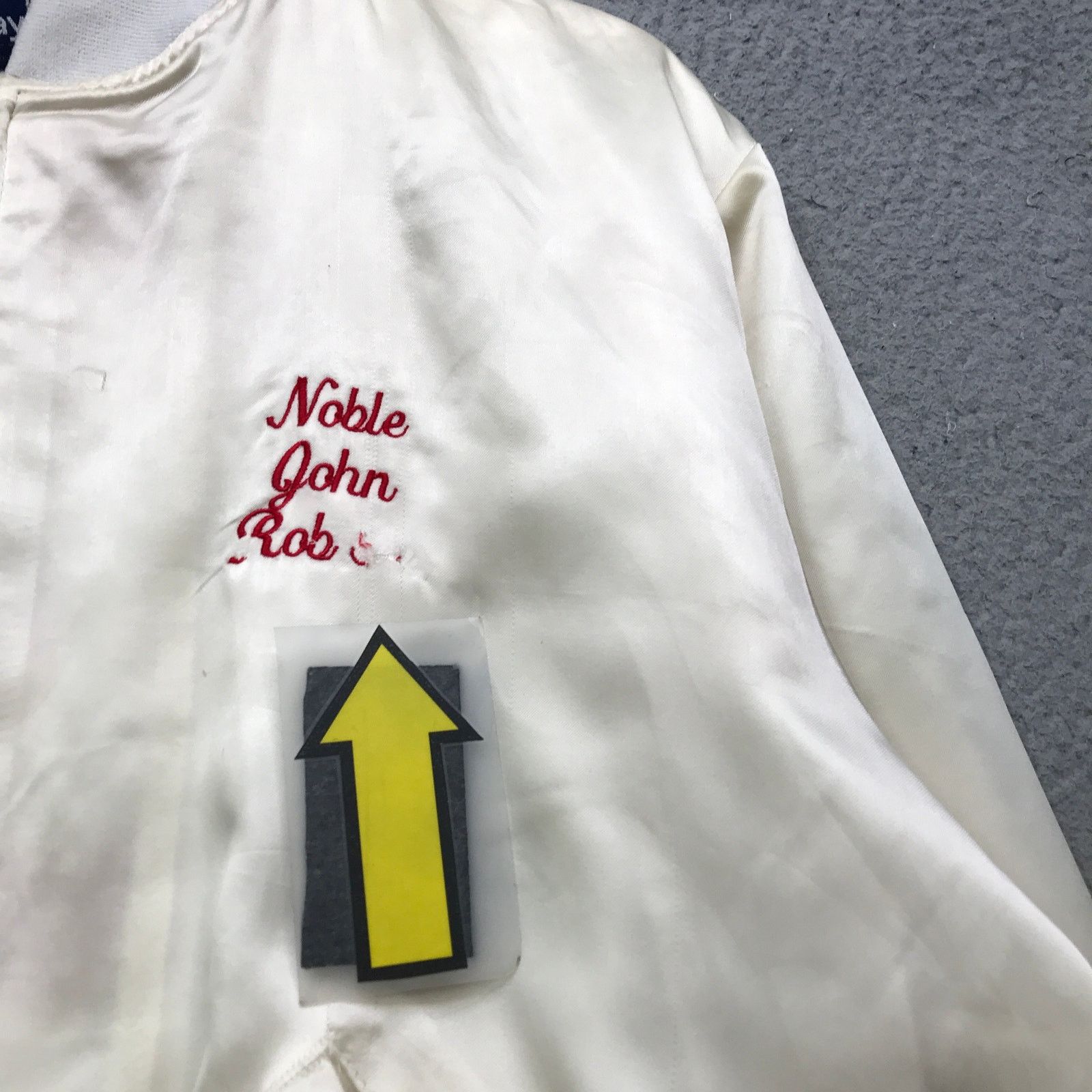 Holloway Vintage 80s Holloway Cham Club Bomber Jacket Mens L White Size US L / EU 52-54 / 3 - 9 Thumbnail