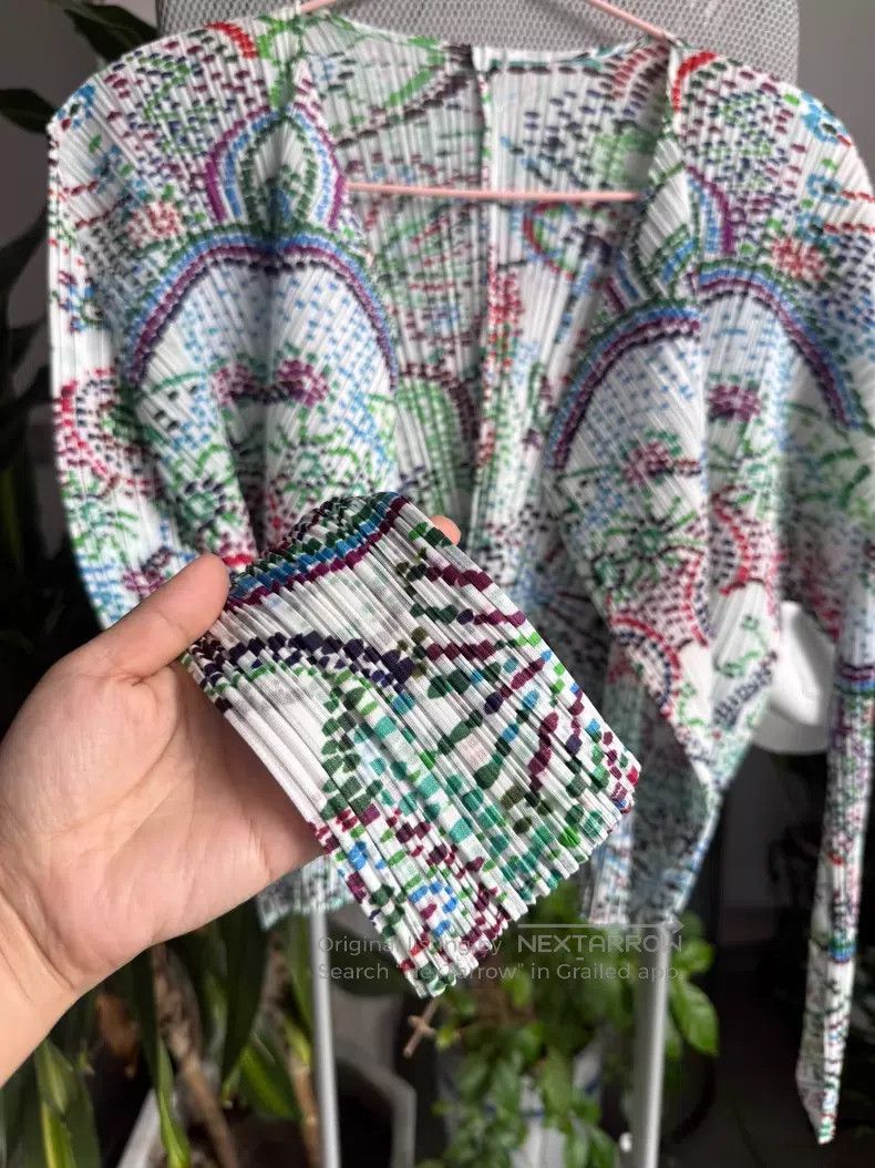 Issey Miyake Issey Miyake White Firework Pattern Cardigan Coat Size XXL / US 16-18 / IT 52-54 - 3 Thumbnail