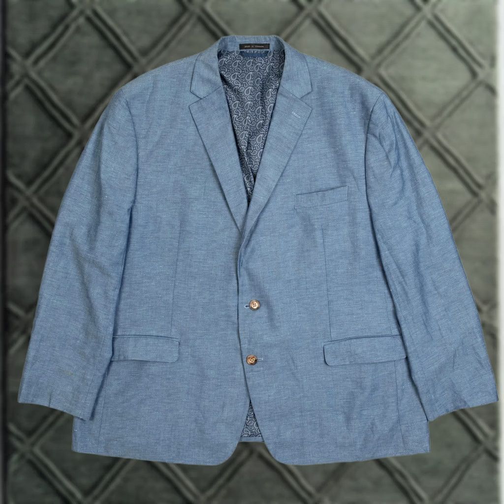 Chaps VINTAGE Chaps Jacket Blazer Suit X-Large Blue Prep 1990s Men's Size 50R - 1 Thumbnail
