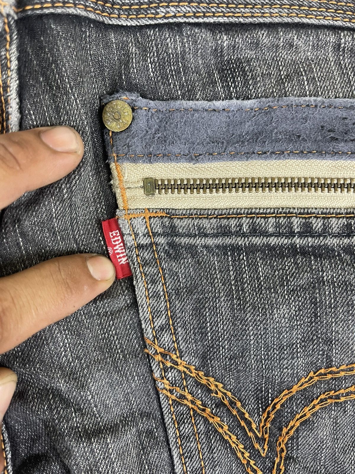Edwin × If Six Was Nine × Vintage VINTAGE EDWIN 503 Flared Blue Trip Denim Pants Size US 32 / EU 48 - 13 Thumbnail