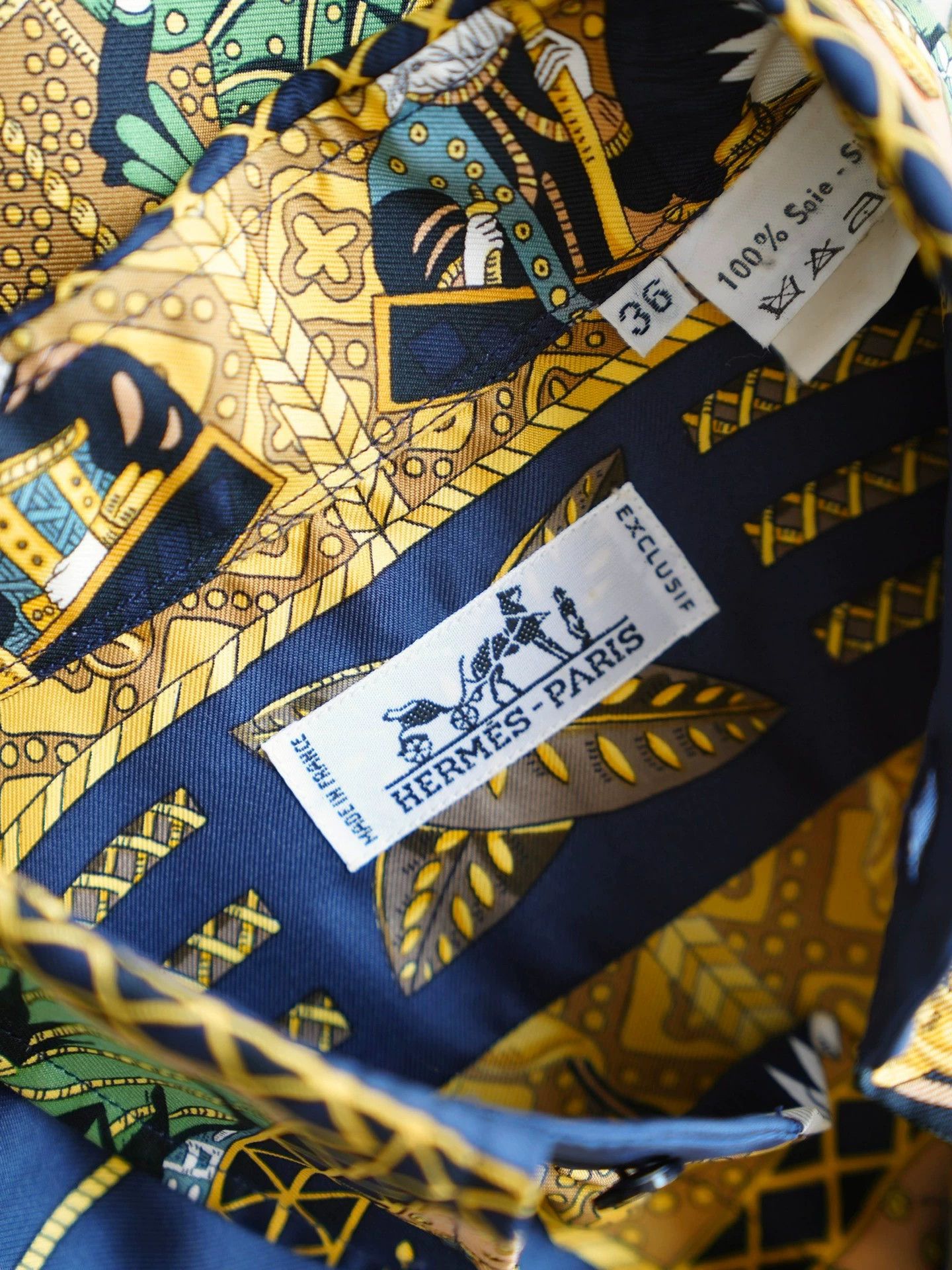 Hermes Hermes Le Tarot Silk Print Oversized Shirt Unisex Size XS / US 0-2 / IT 36-38 - 8 Thumbnail