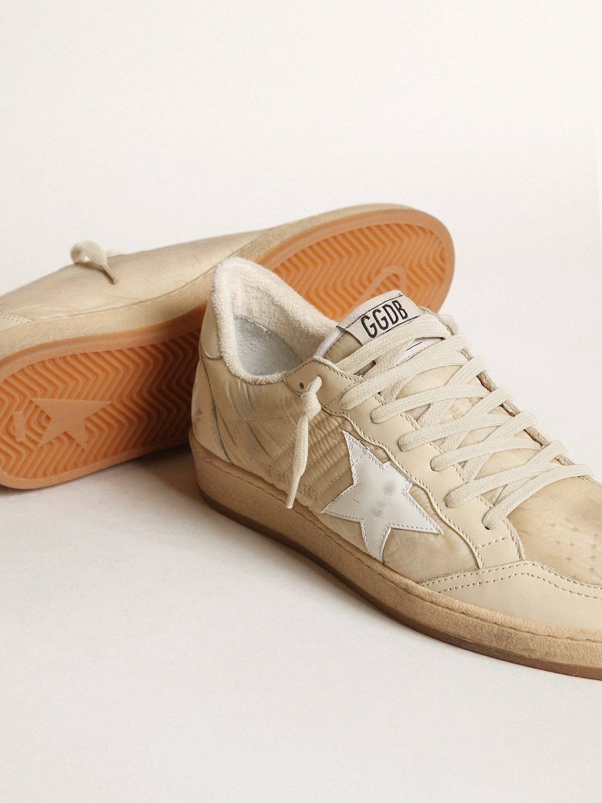Golden Goose o1w1db10625 Ball Star Sneakers in Ivory/White Size US 13 / EU 46 - 3 Thumbnail