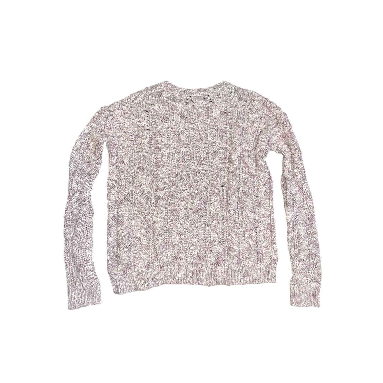 Bass Cable knit Crew Neck Sweater Lavender Cotton Blend Size M / US 6-8 / IT 42-44 - 2 Thumbnail