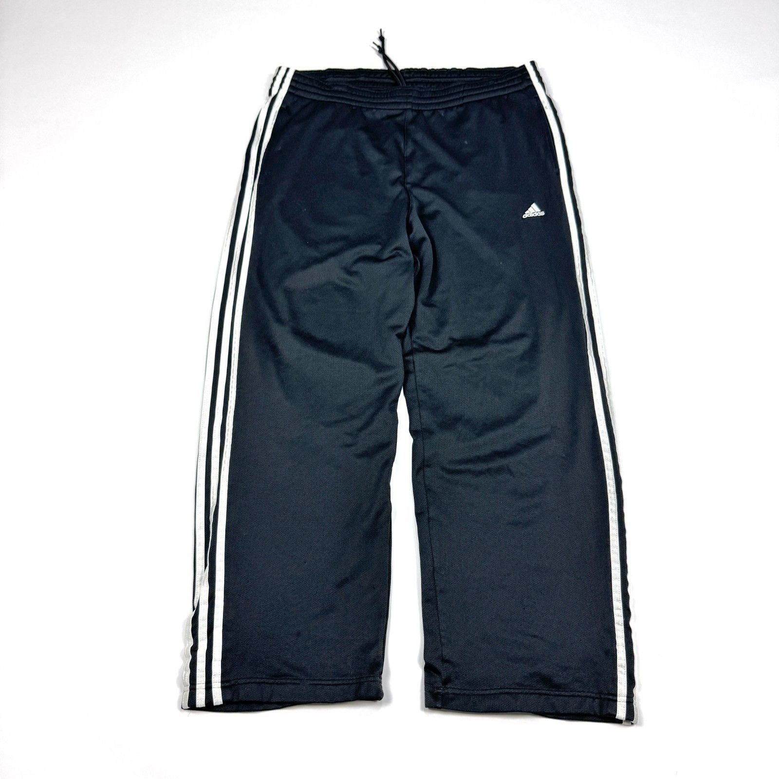 Adidas Adidas Black Mesh Baggy Track Pants Y2K 3-Stripe Size US 34 / EU 50 - 1 Thumbnail