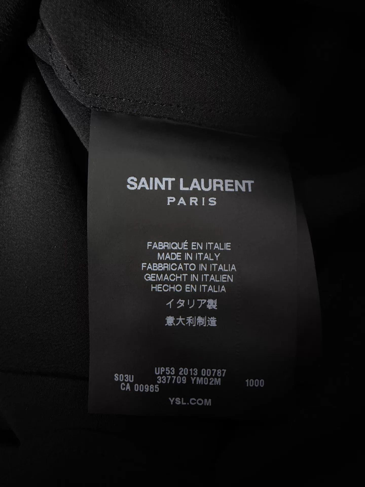 Saint Laurent Paris SLP14SS Black Warrior Silk Shirt 39 Size US M / EU 48-50 / 2 - 5 Thumbnail