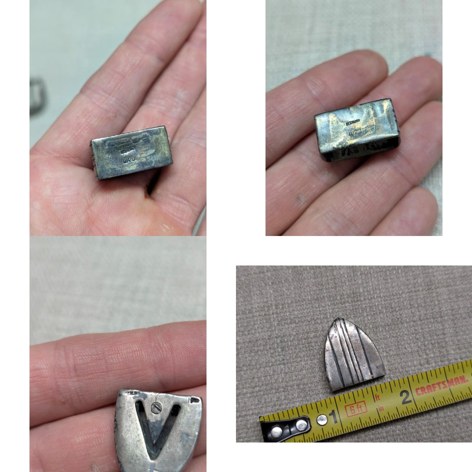 Vintage VINTAGE Ranger NAVAJO 4pc belt buckle set Sterling Silver handcrafted western Size ONE SIZE - 8 Thumbnail