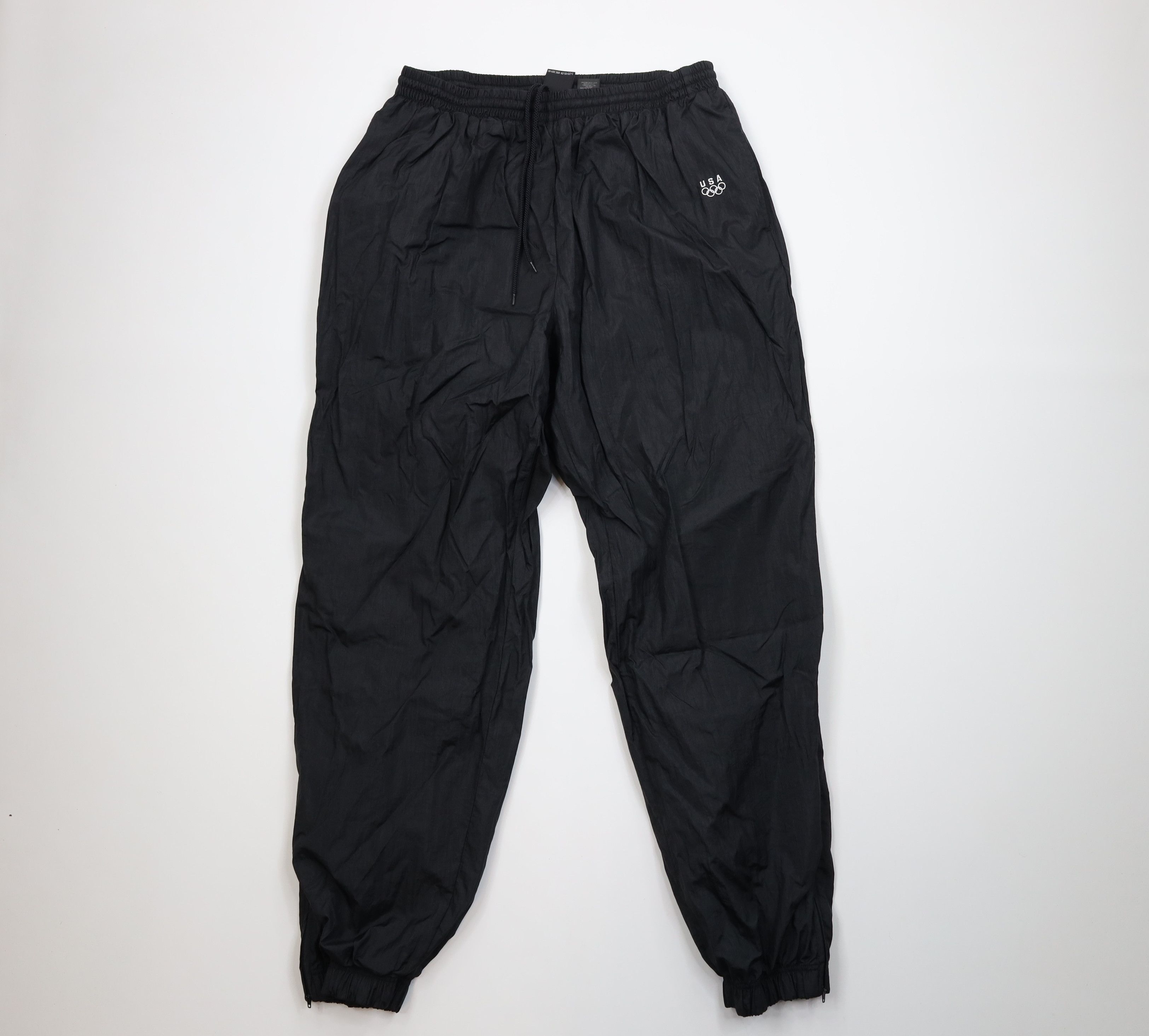 Vintage Vintage 90s USA Olympics Windbreaker Joggers Pants Black Size US 38 / EU 54 - 1 Thumbnail