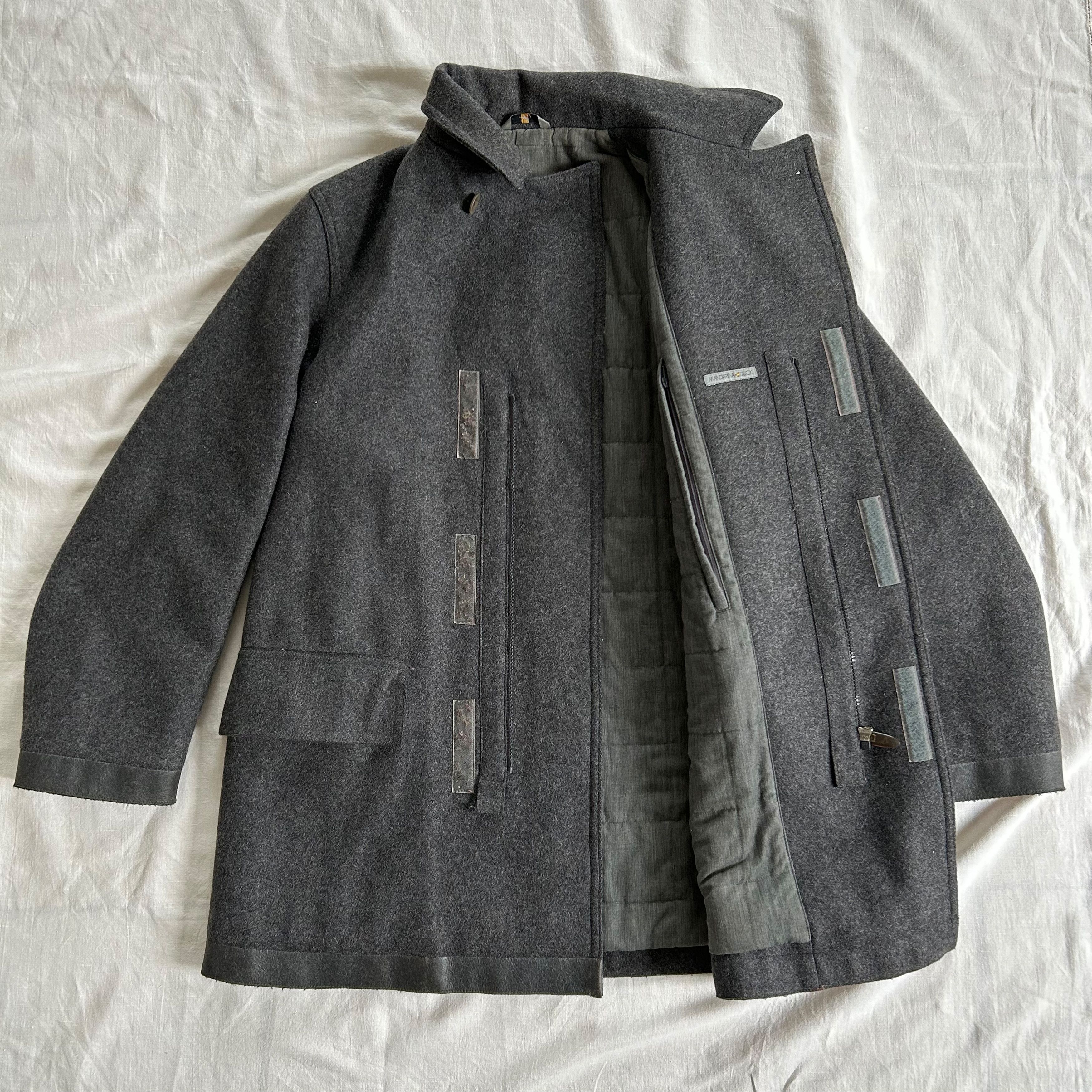 Mandarina Duck Mandarina Duck wool coat with rubberized hems (1990s) Size US M / EU 48-50 / 2 - 7 Thumbnail