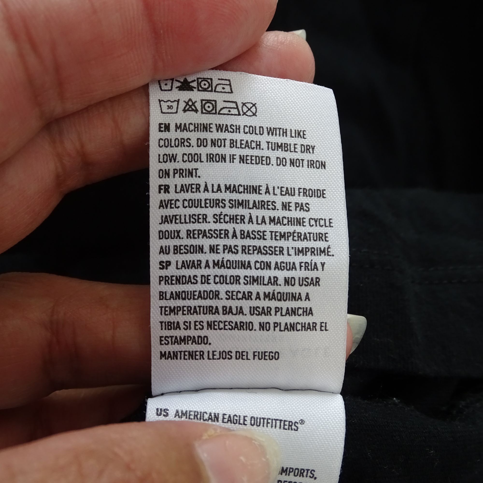 American Eagle Outfitters American Eagle Outfitters Black TShirt Super Soft Standard F Size US S / EU 44-46 / 1 - 6 Thumbnail