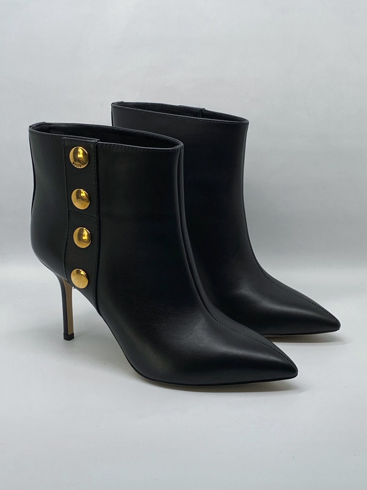 Moschino Moschino 80MM Snap-Button Leather Ankle Boots size 38 Size US 8 / IT 38 - 2 Thumbnail