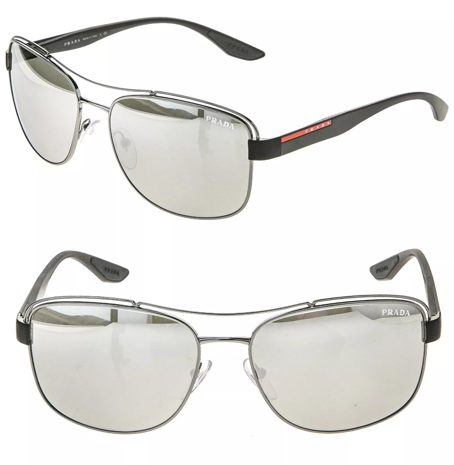 Prada PRADA 57V Linea Rossa Sport Sunglasses Matte Black PS57VS Size ONE SIZE - 1 Thumbnail