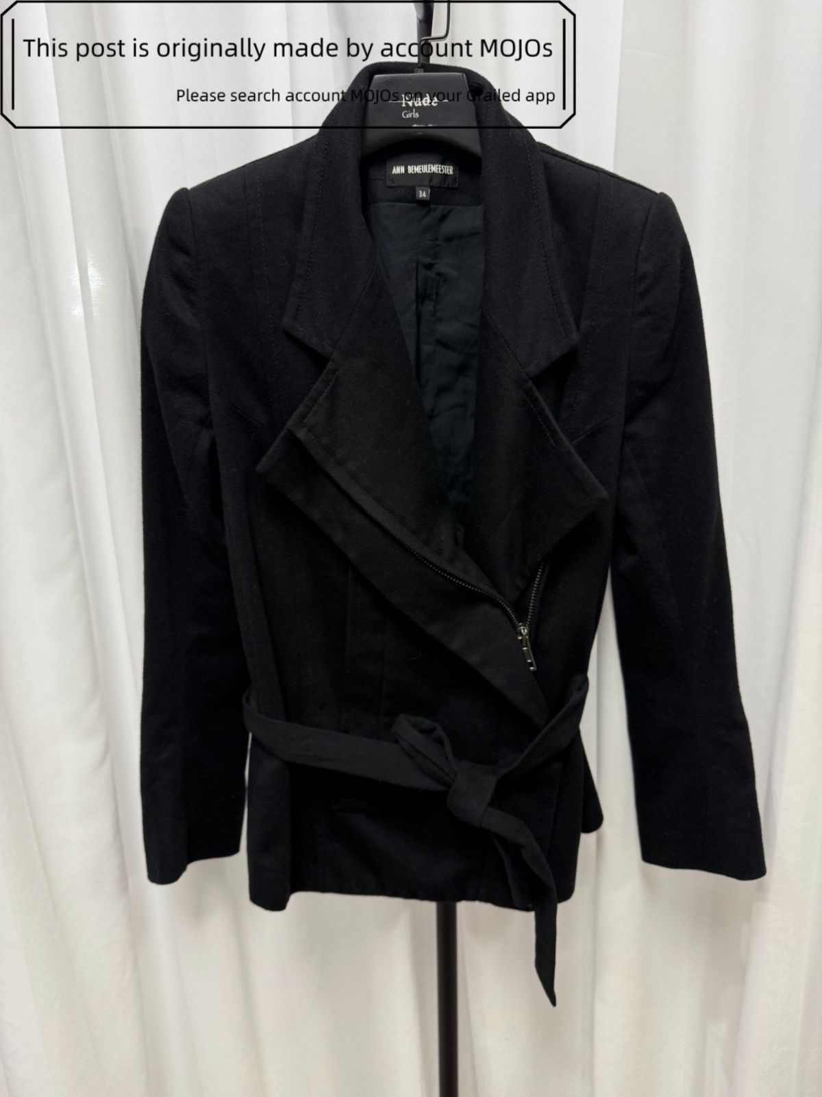 Ann Demeulemeester Sz 34 Ann Demeulemeester Hidden Zip-Up Jacket mojos131220263 Size US XS / EU 42 / 0 - 1 Thumbnail