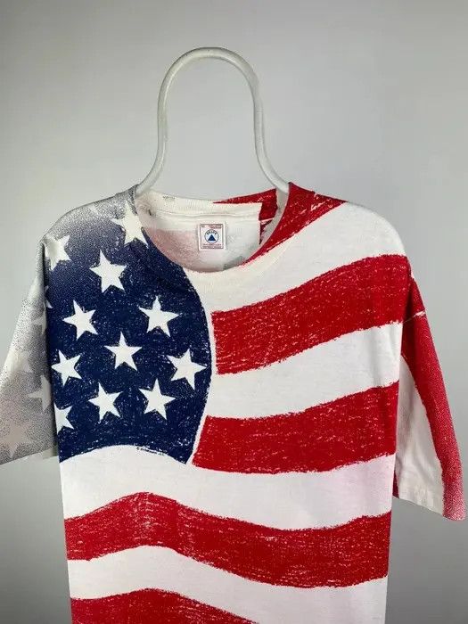 Band Tees Delta American flag T-shirt made in USA size XLarge Vintage Size US XL / EU 56 / 4 - 2 Thumbnail