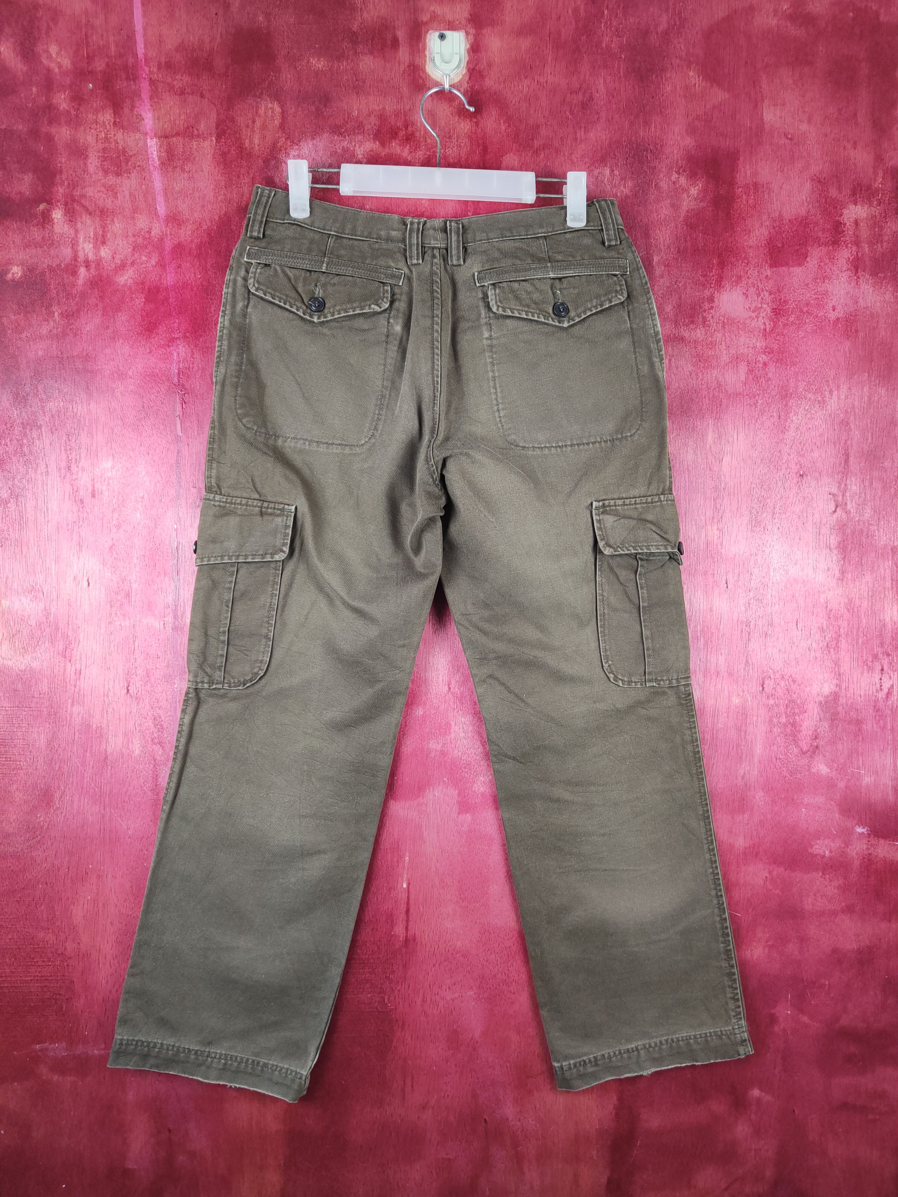 Japanese Brand Vintage Design Works Dark Brown Cargo Pants N#S014 Size US 29 - 7 Thumbnail