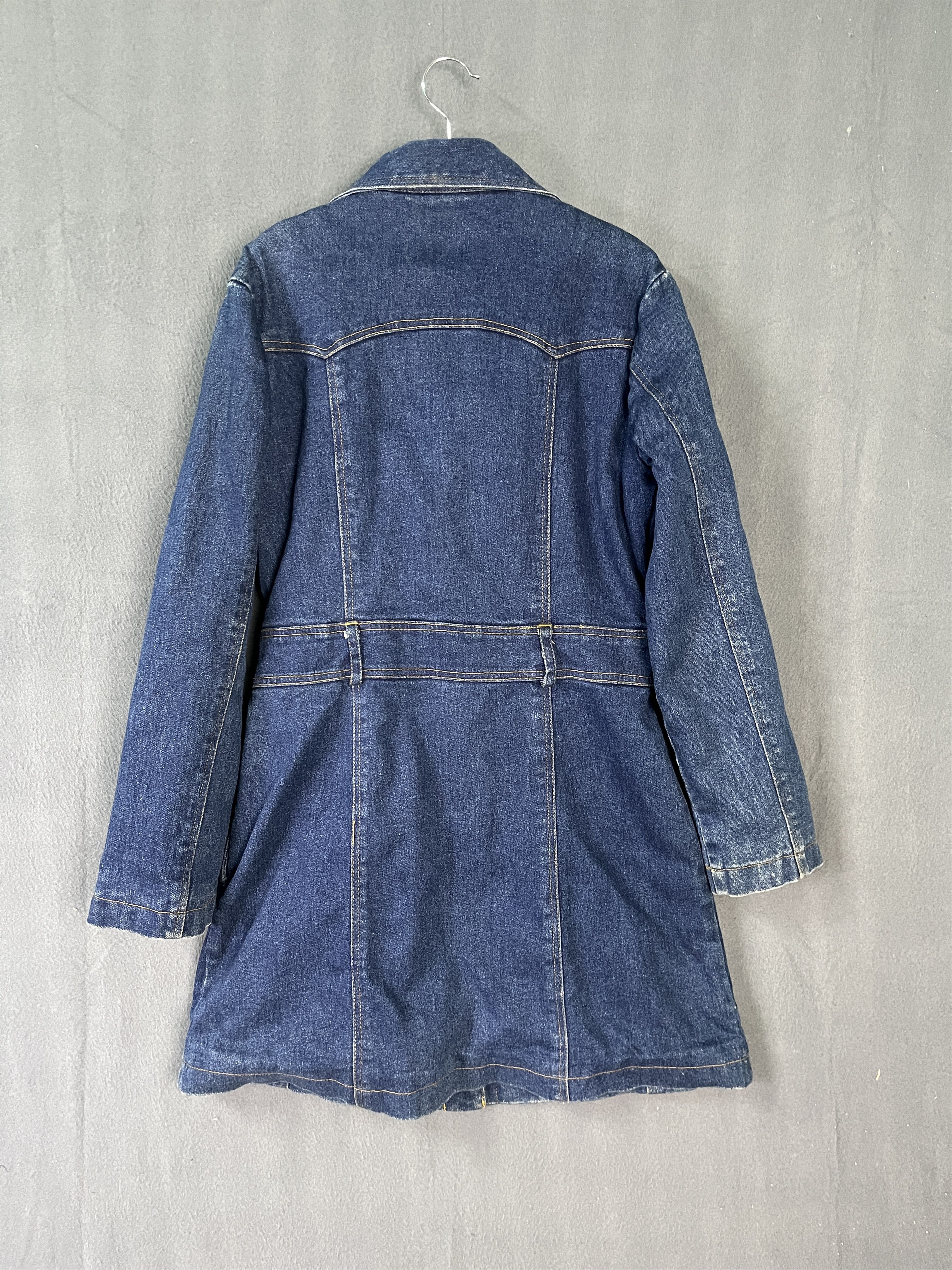Japanese Brand Denim Mini Dress Jeans Coat Long Trucker Style Jacket Size M / US 6-8 / IT 42-44 - 2 Thumbnail