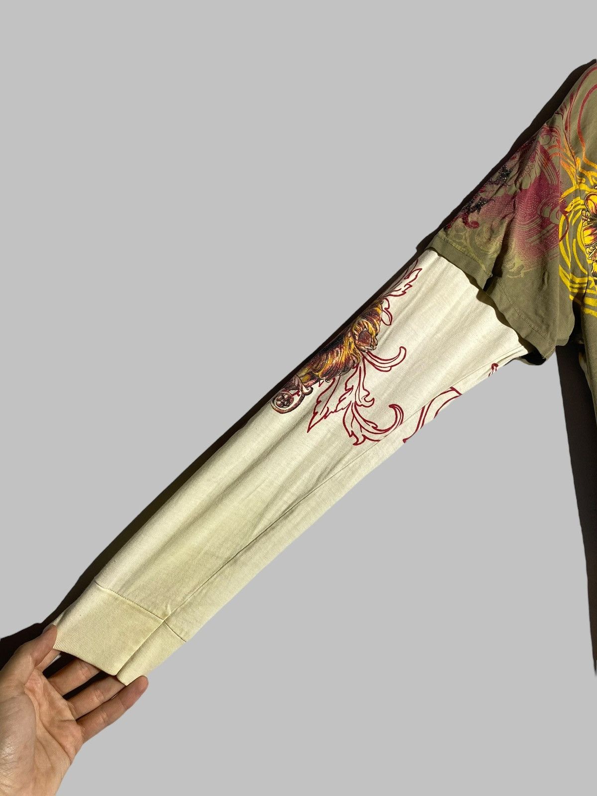 Christian Audigier 🔥 Y2K CHRISTIAN AUDIGIER LAYERED TATTOO DRAGON FLAME PRINT Size US XL / EU 56 / 4 - 12 Thumbnail