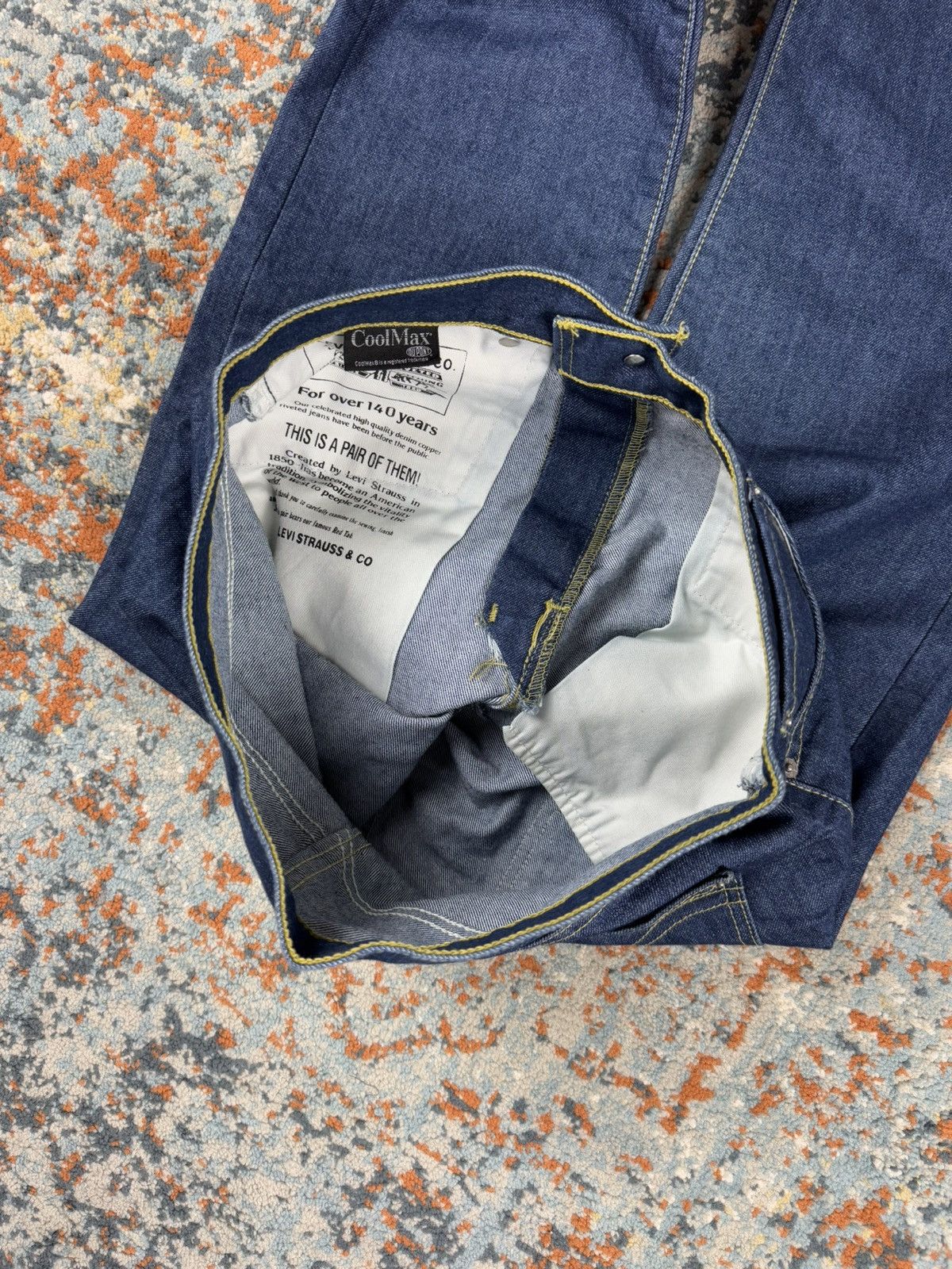 Other Rare Vintage 2000r Levis CoolMax dry raw denim single pocket Size US 30 / EU 46 - 11 Thumbnail