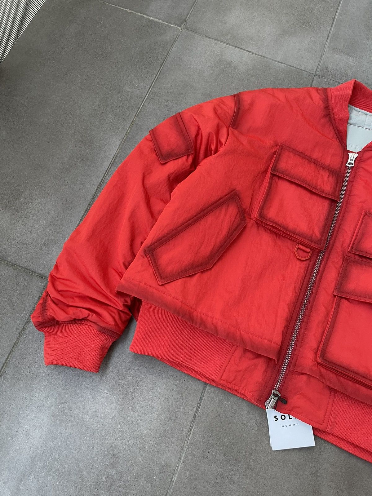Solid Homme × Wooyoungmi !DS! SS23 Solid Homme Red Multipocket Bomber Size US M / EU 48-50 / 2 - 12 Thumbnail