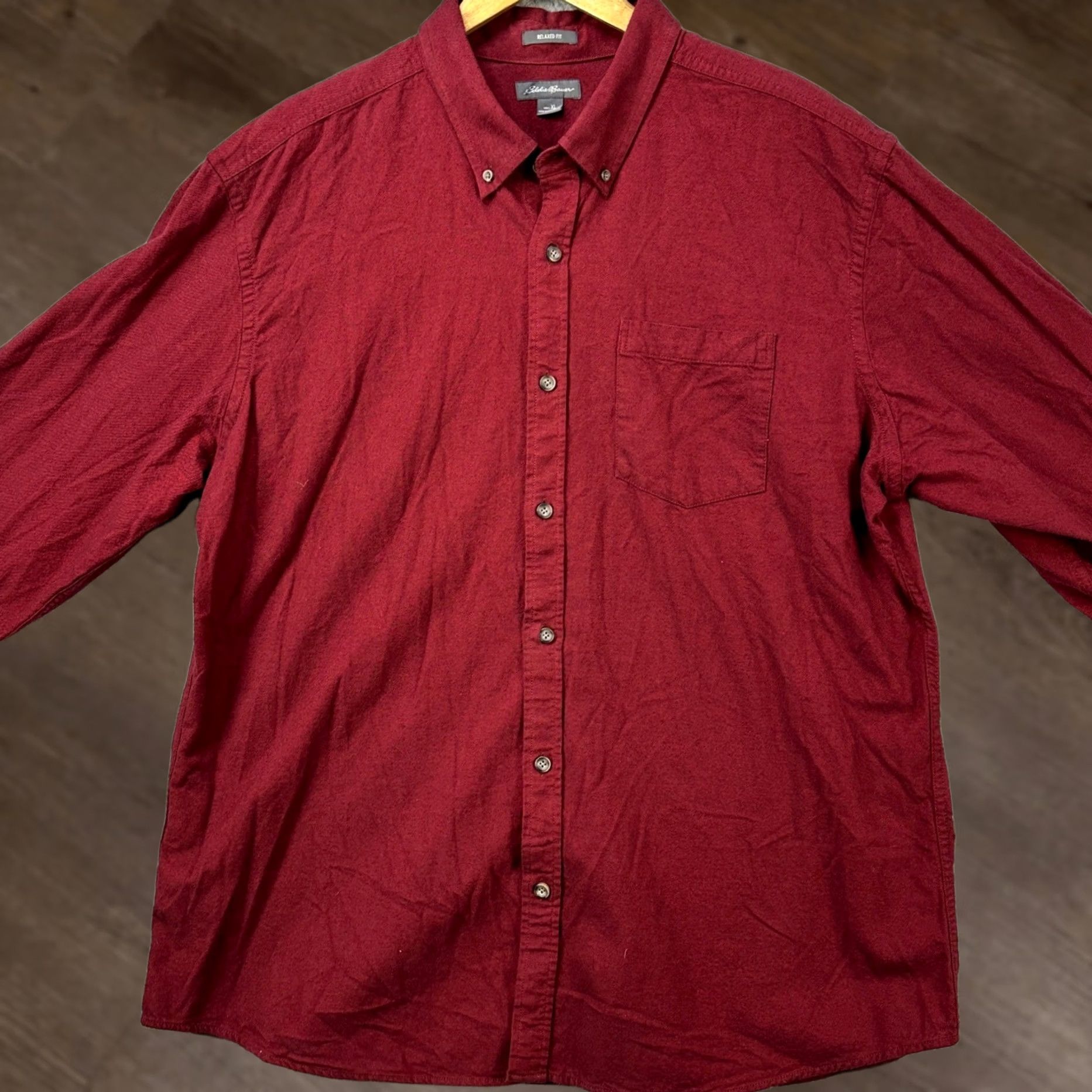 Eddie Bauer VINTAGE Eddie Bauer Relaxed Fit Flannel Shirt Men XL Red Button-Down Long Sleeve Casual Size US XL / EU 56 / 4 - 1 Thumbnail