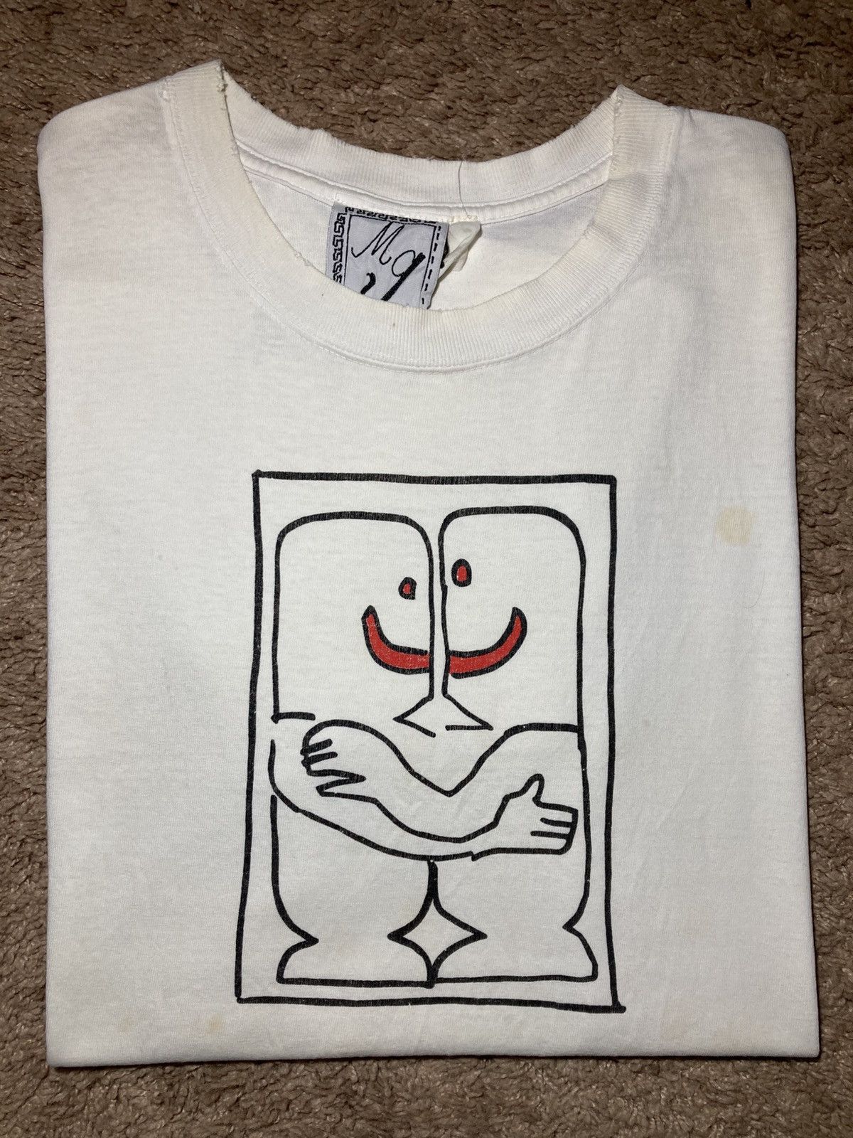 Japanese Brand 2001 Mark Gonzales Lovers Sketch Art Drawing Supreme Skate Size US L / EU 52-54 / 3 - 1 Thumbnail