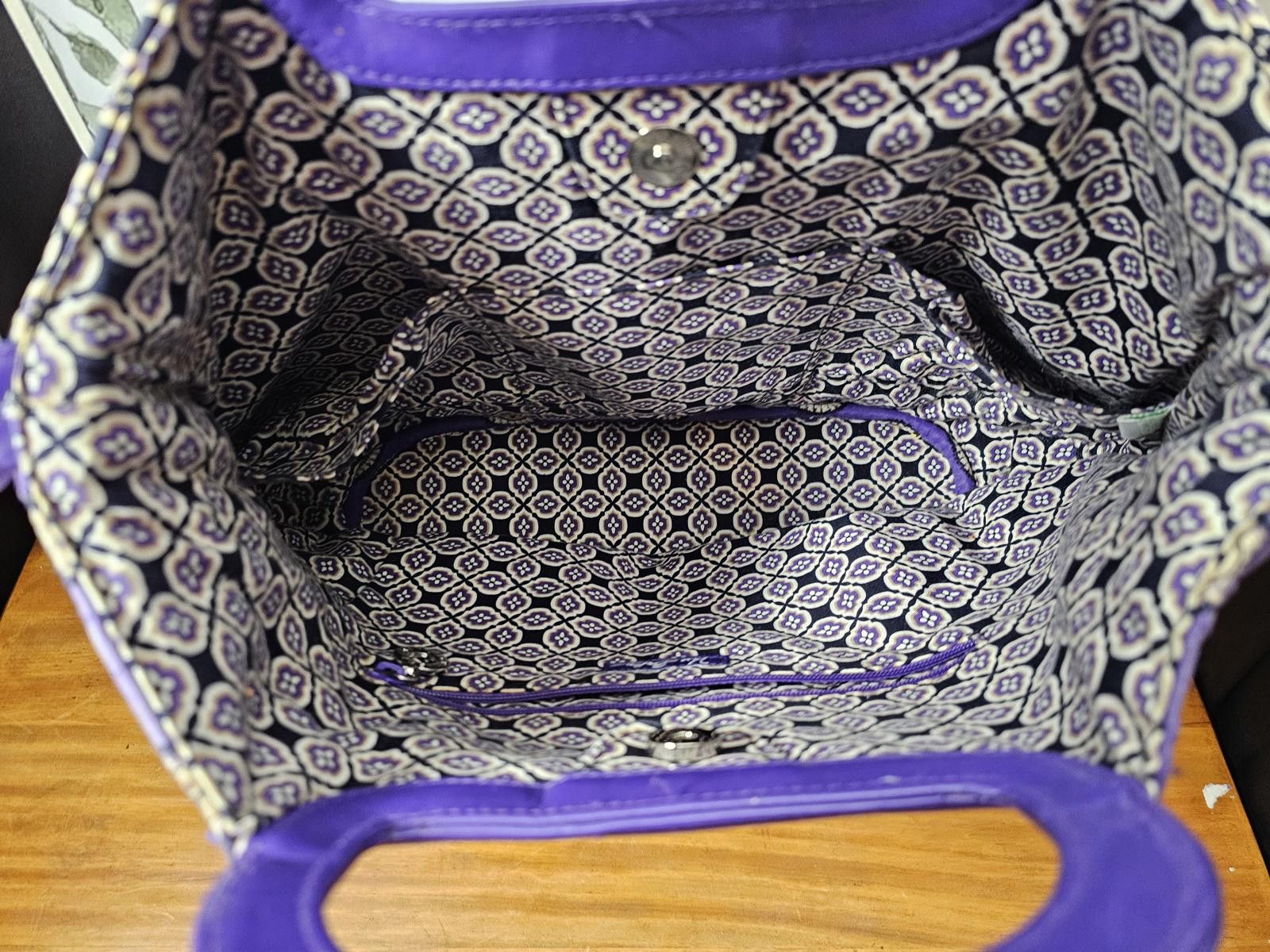Other Vera Bradley Purse Purple Quilted Womens Med Paisley Size ONE SIZE - 2 Thumbnail