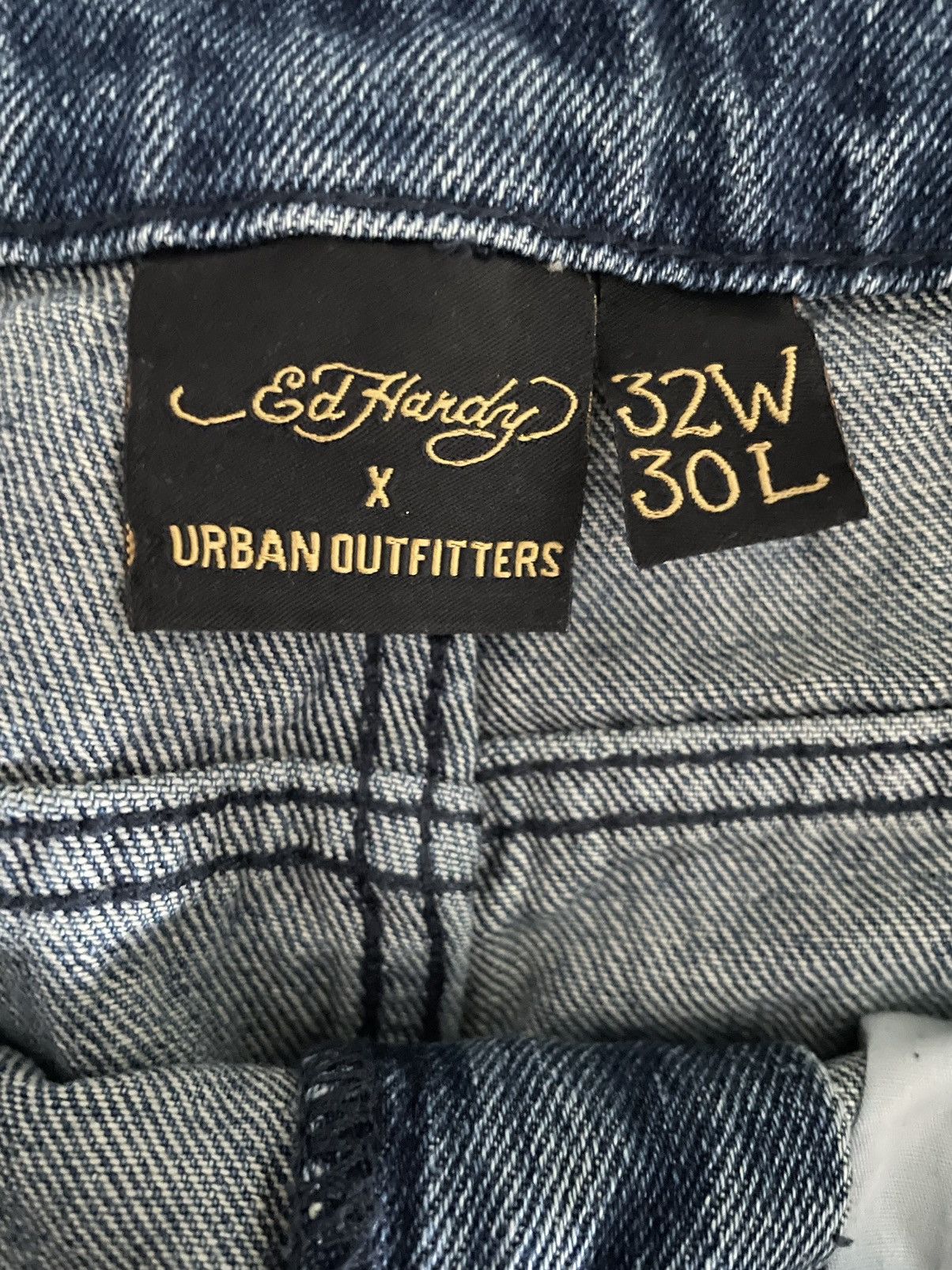 Christian Audigier × Ed Hardy Ed Hardy Washed Baggy Jeans Size US 32 / EU 48 - 5 Thumbnail